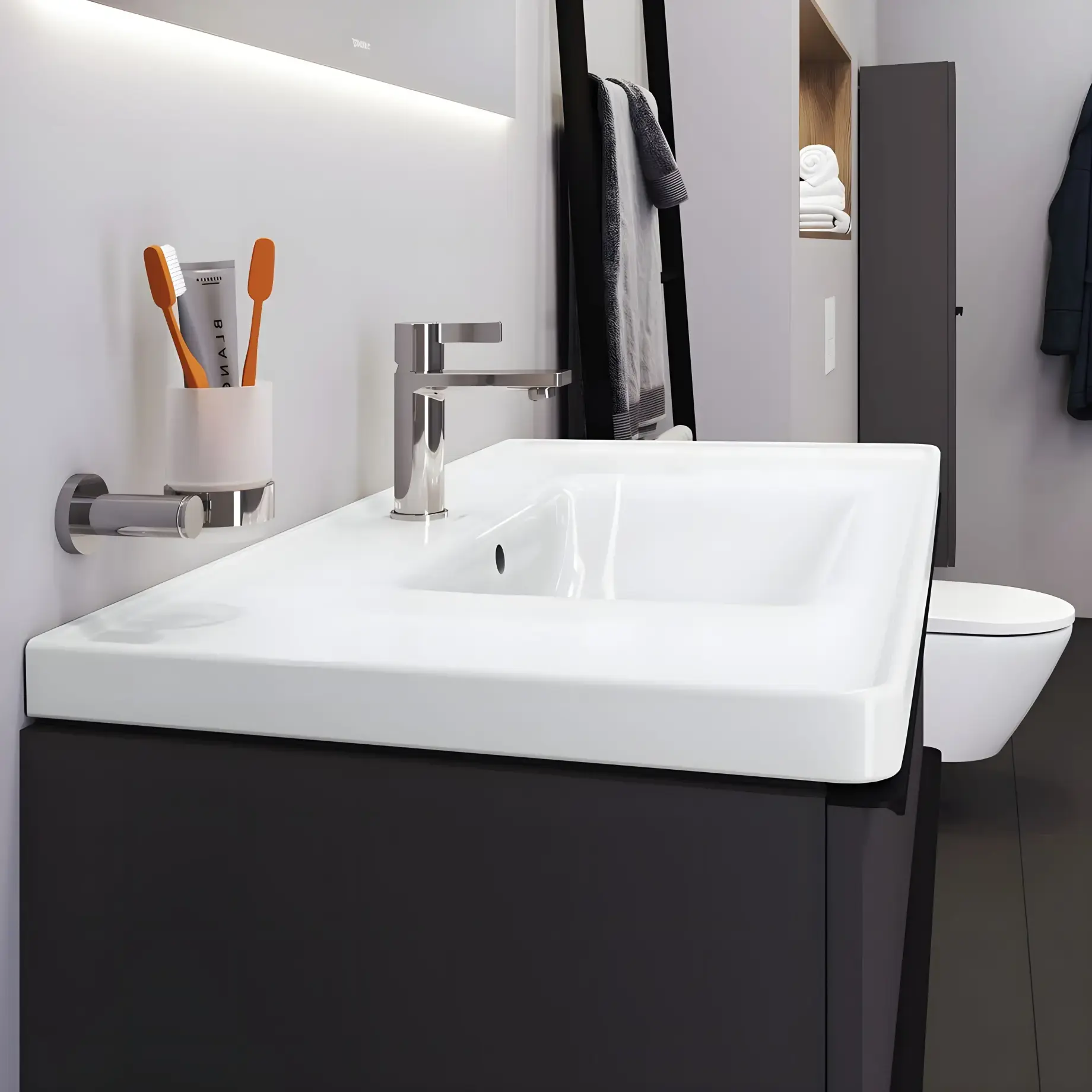 Умивальник D-Neo Duravit 2367100000 — вид ззаду