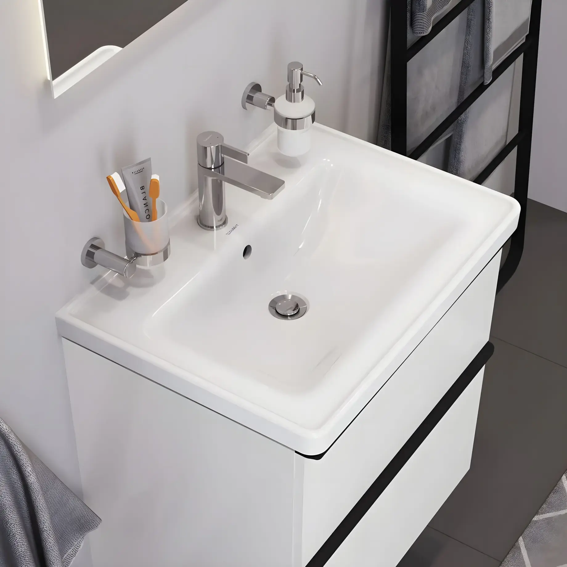 Умивальник D-Neo Duravit 2367650000 — бічний ракурс
