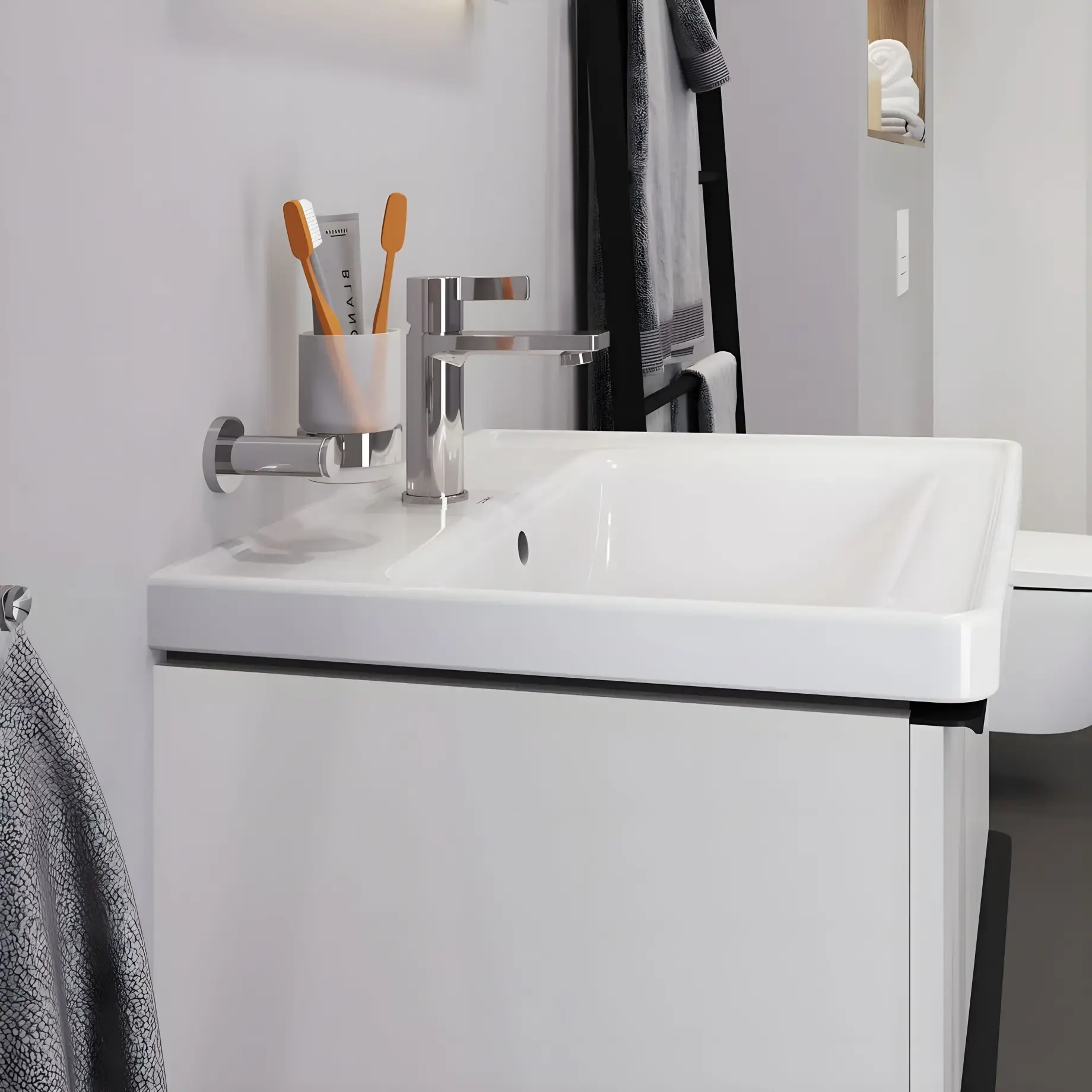 Умивальник D-Neo Duravit 2367650000 — вид ззаду