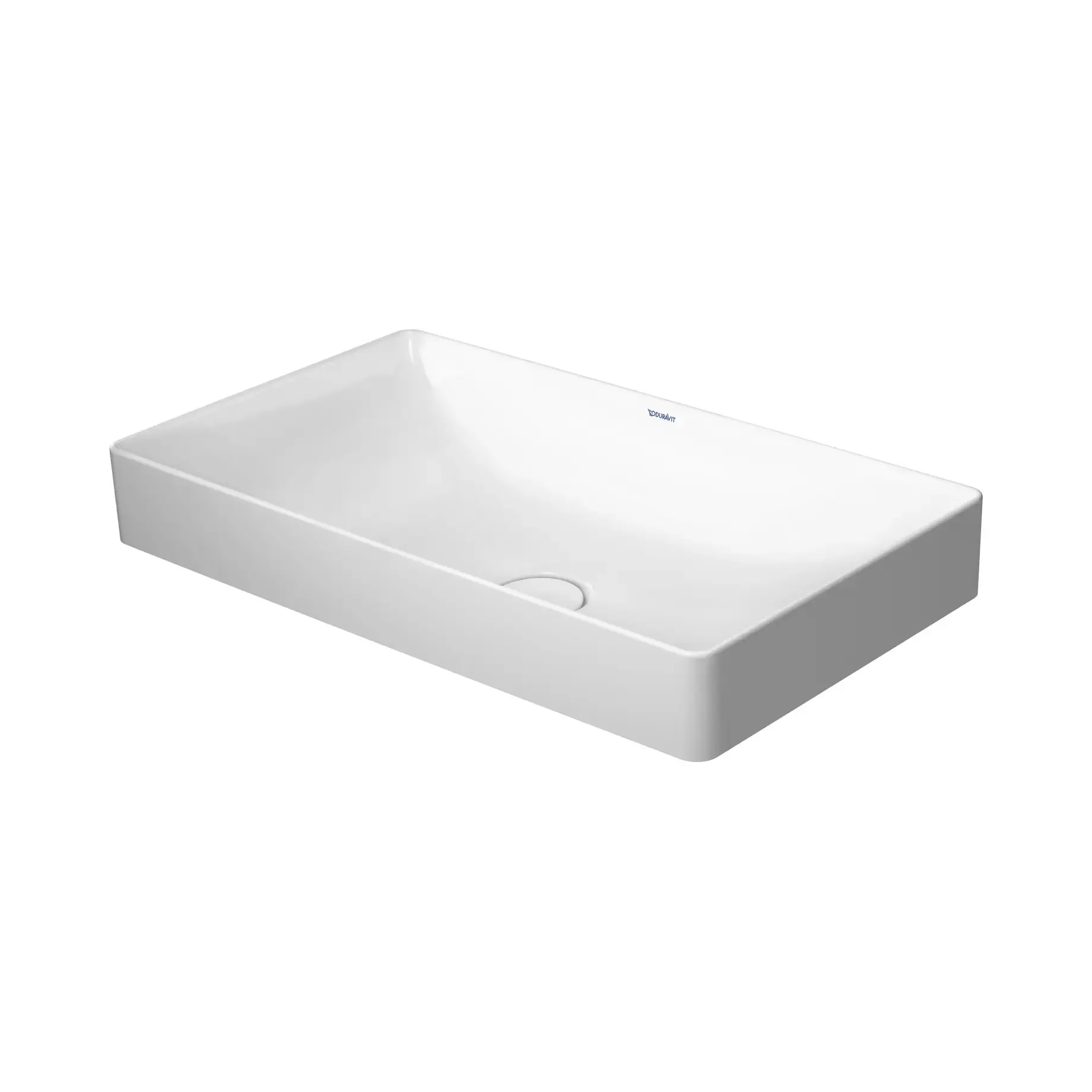 Умивальник DuraSquare Duravit 2355600000 Alpine White 60 х 34.5 см — вид на білому тлі
