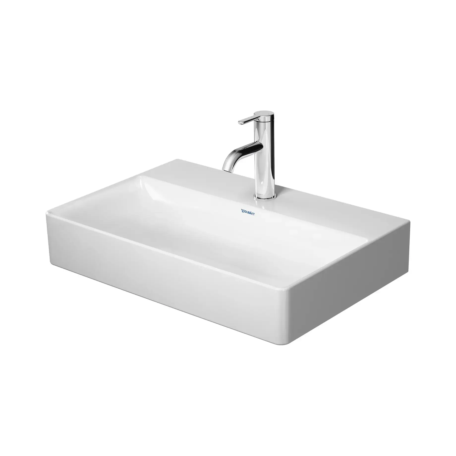 Умивальник DuraSquare Виробник 2356600070 Alpine White 60 х 40 см — бічний ракурс