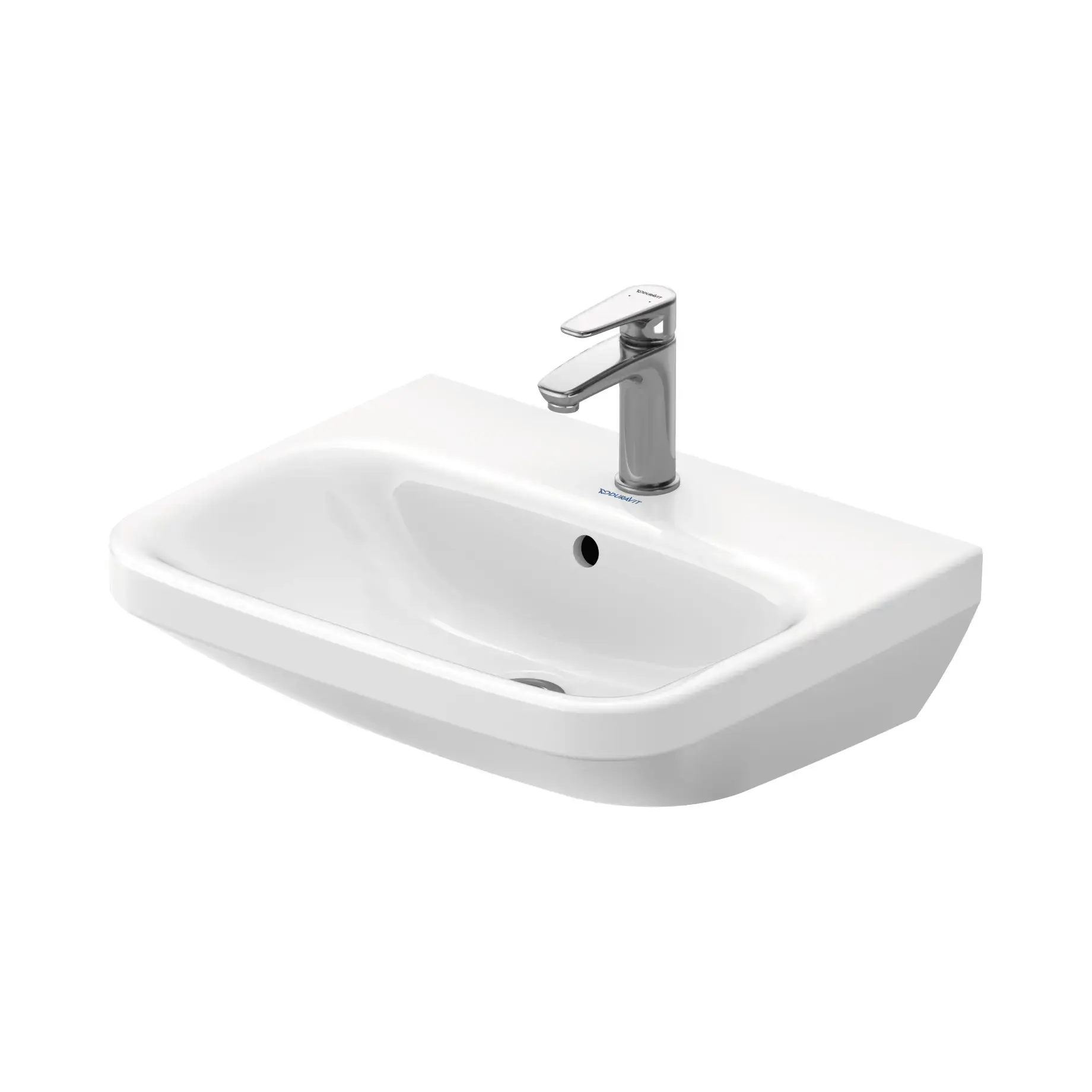 Умивальник DuraStyle Duravit 2319550000 Alpine White 55 х 44 см — вид на білому тлі