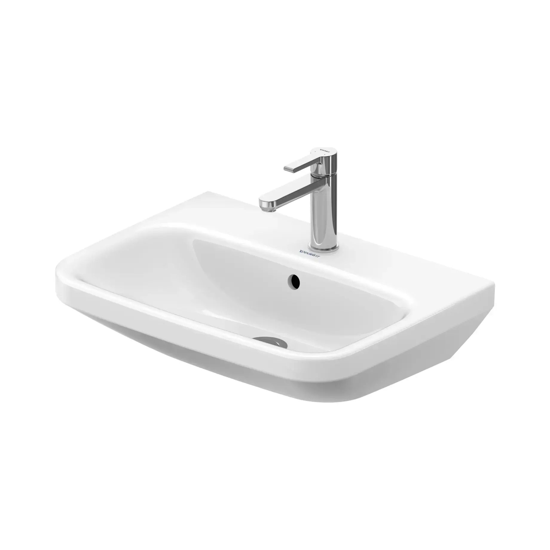 Умивальник DuraStyle Duravit 2319600000 Alpine White 60 х 44 см — вид на білому тлі