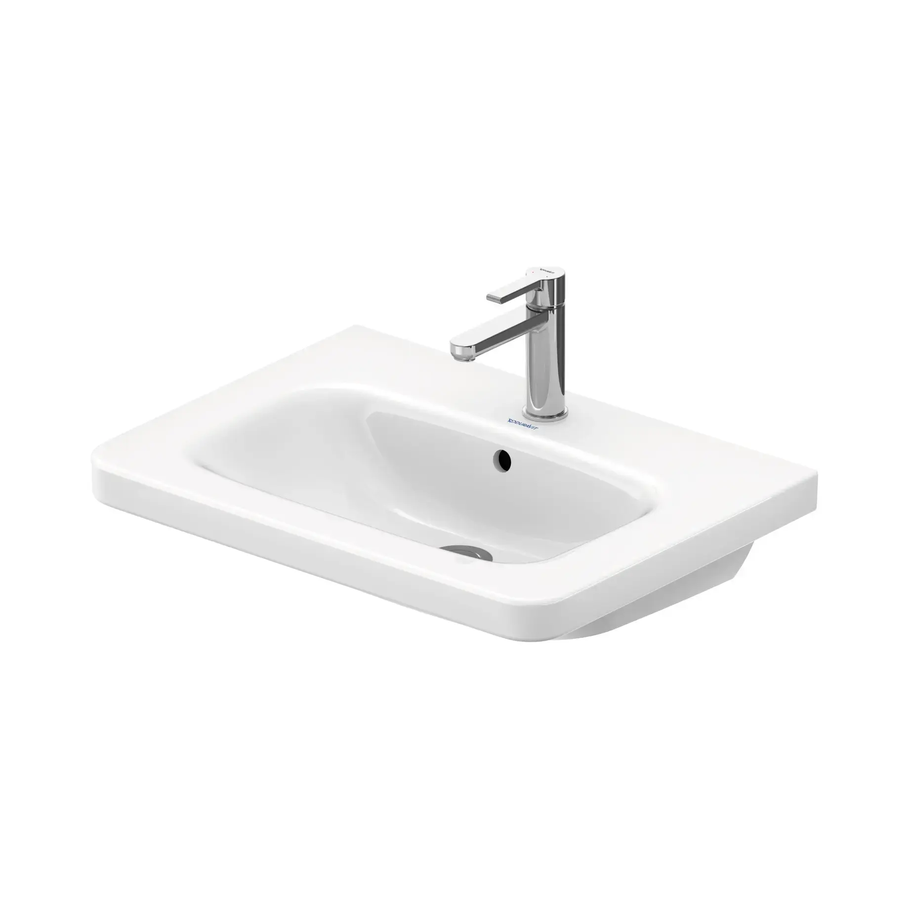 Умивальник DuraStyle Duravit 2320650000 Alpine White 65 х 48 см — вид на білому тлі