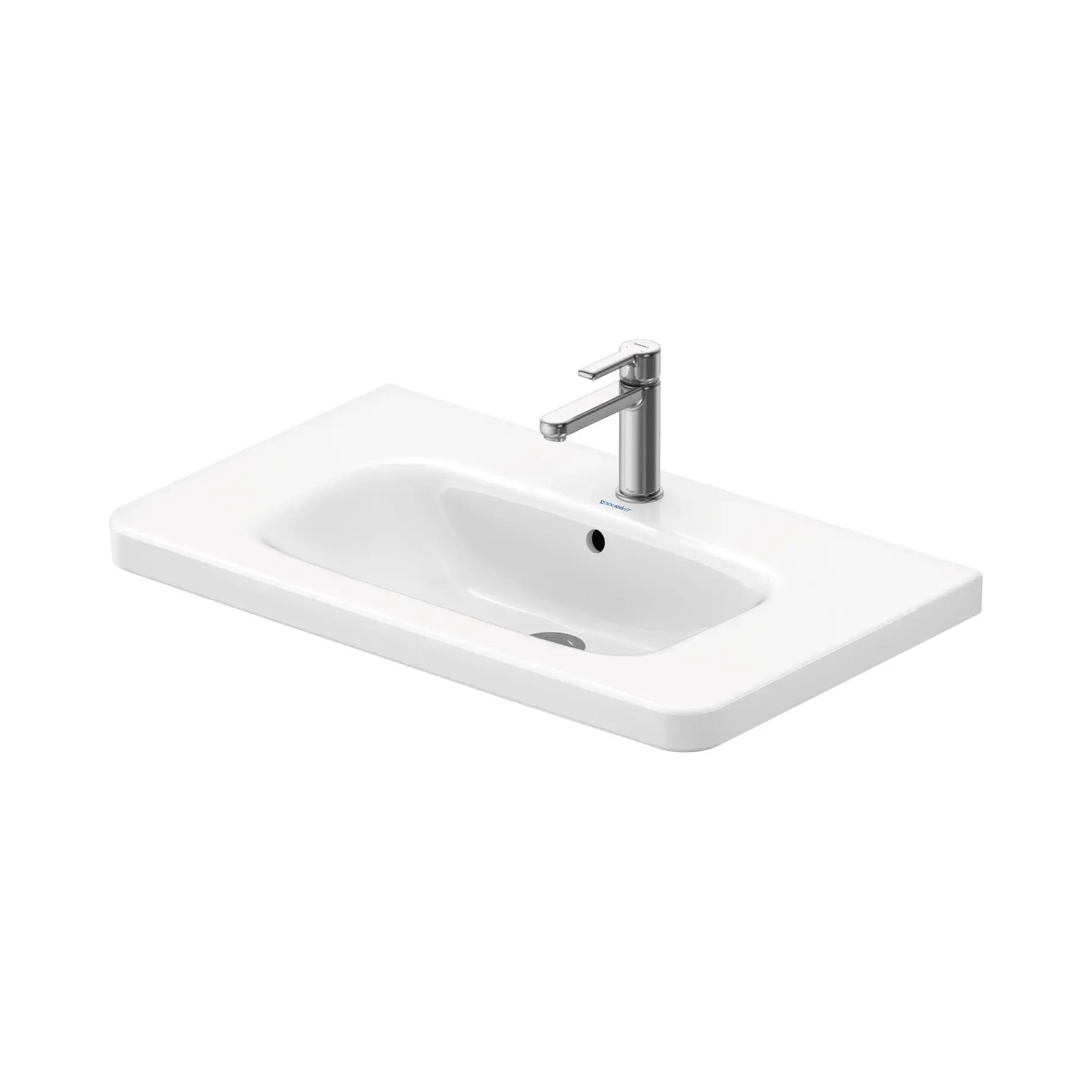 Умивальник DuraStyle Duravit 2320800000 Alpine White 80 х 48 см — вид на білому тлі