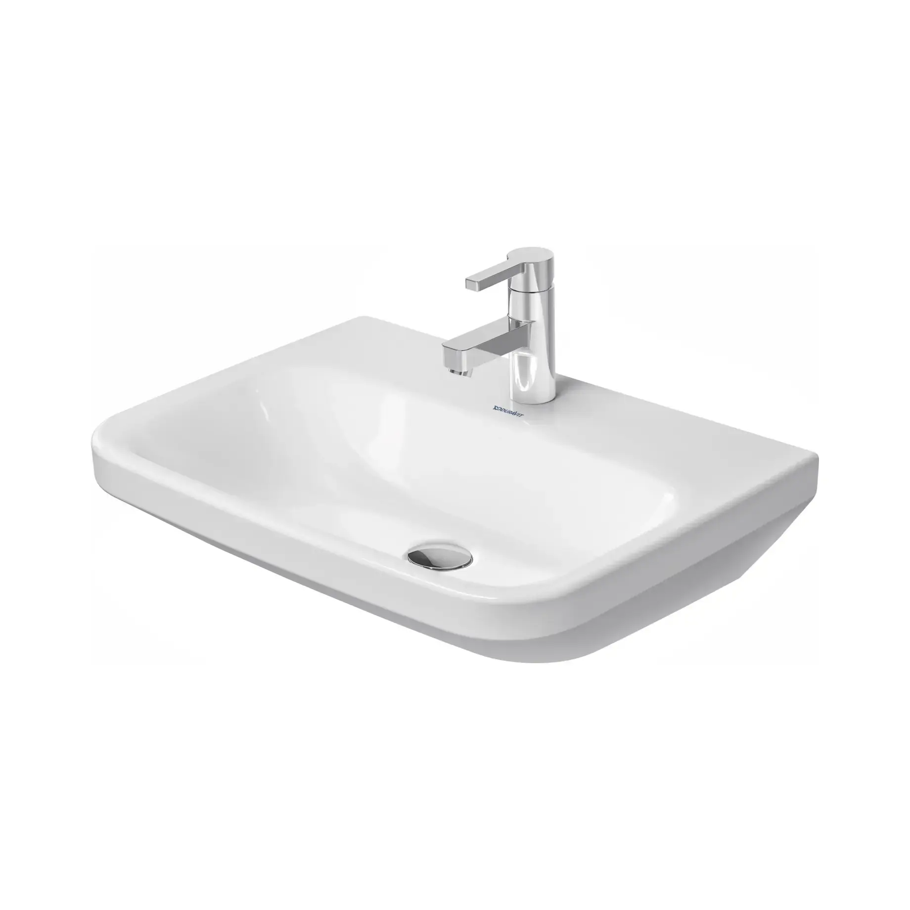 Умивальник DuraStyle Med Duravit 2324600000 Alpine White 60 х 44 см — вид на білому тлі