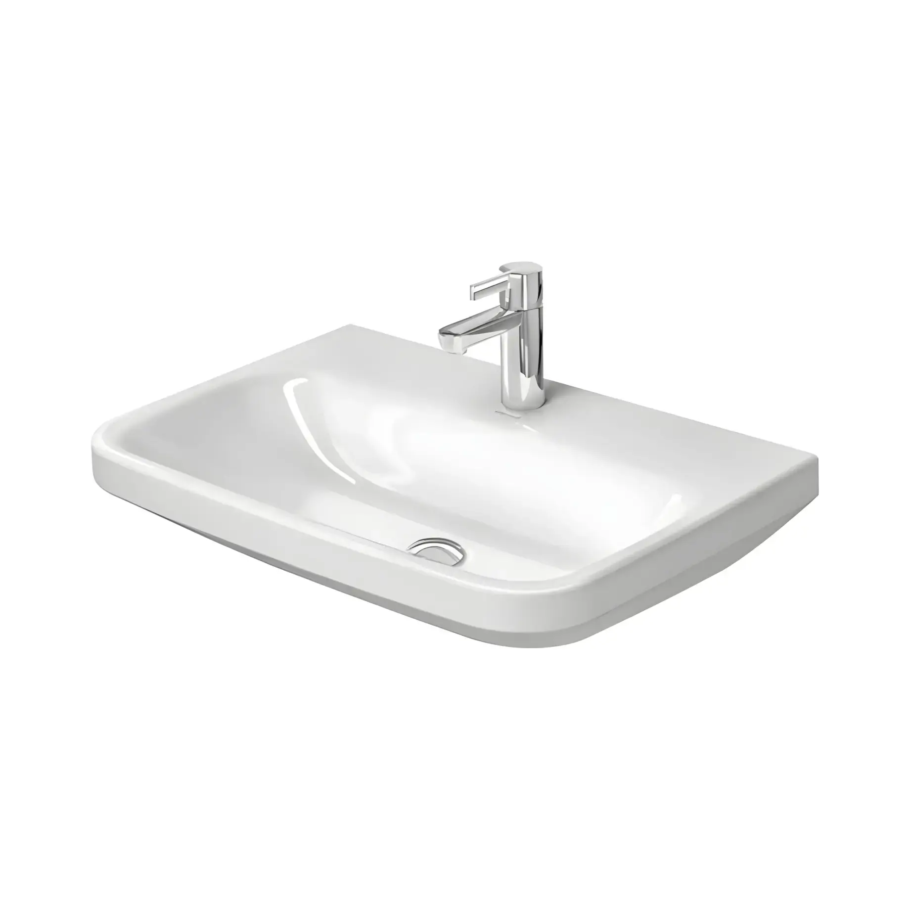 Умивальник DuraStyle Med Duravit 2324650000 Alpine White 65 х 44 см — вид на білому тлі