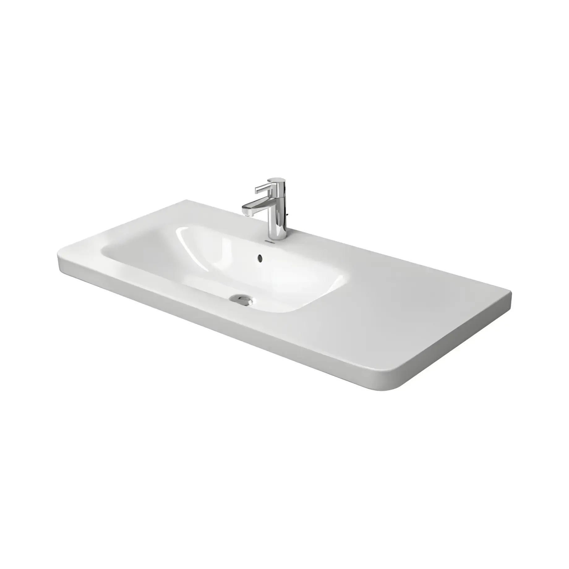 Умивальник DuraStyle Duravit 2325100000 Alpine White 100 х 48 см — вид на білому тлі