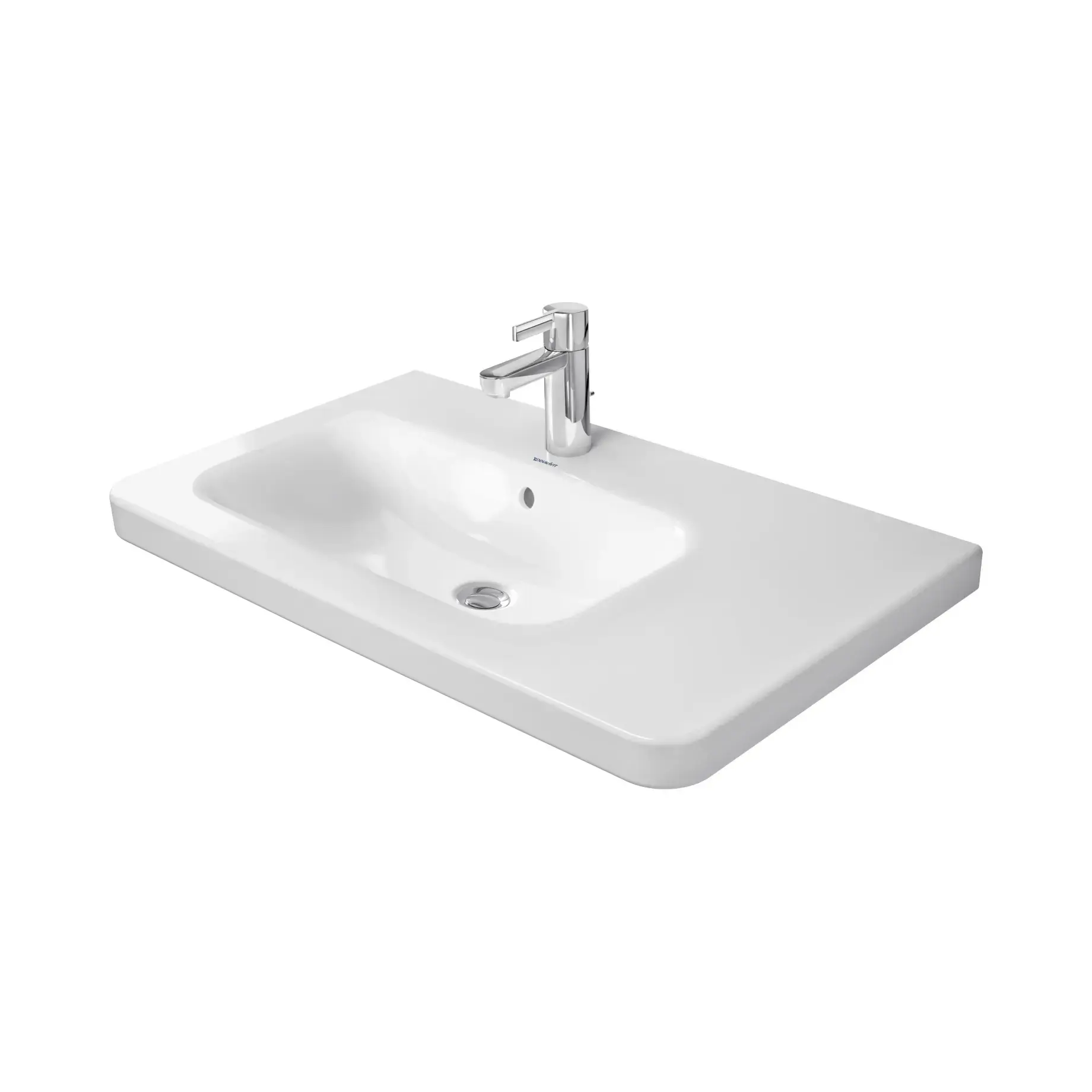 Умивальник DuraStyle Duravit 2325800000 Alpine White 80 х 48 см — вид на білому тлі