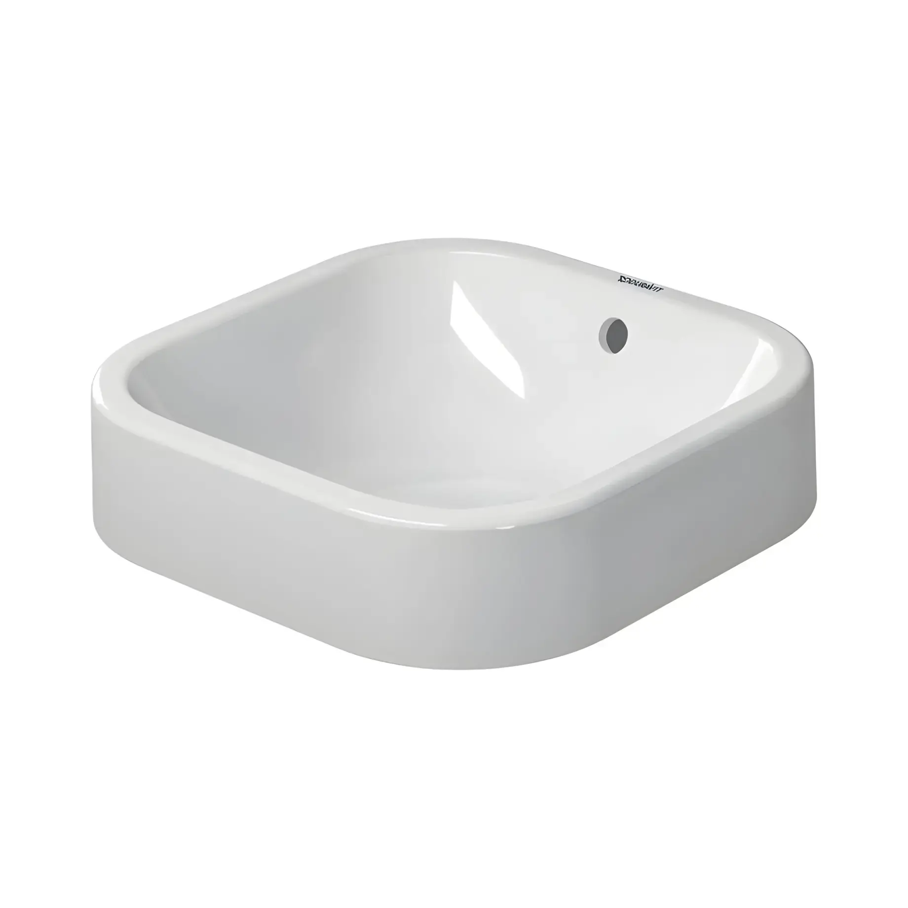 Умивальник Happy D.2 Duravit 2314400000 Alpine White 40 х 40 см — вид на білому тлі