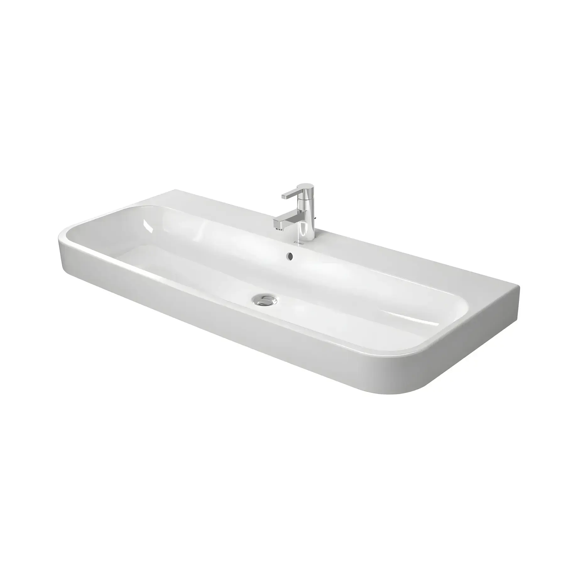 Умивальник Happy D.2 Duravit 2318120027 Alpine White 120 х 50.5 см — вид на білому тлі