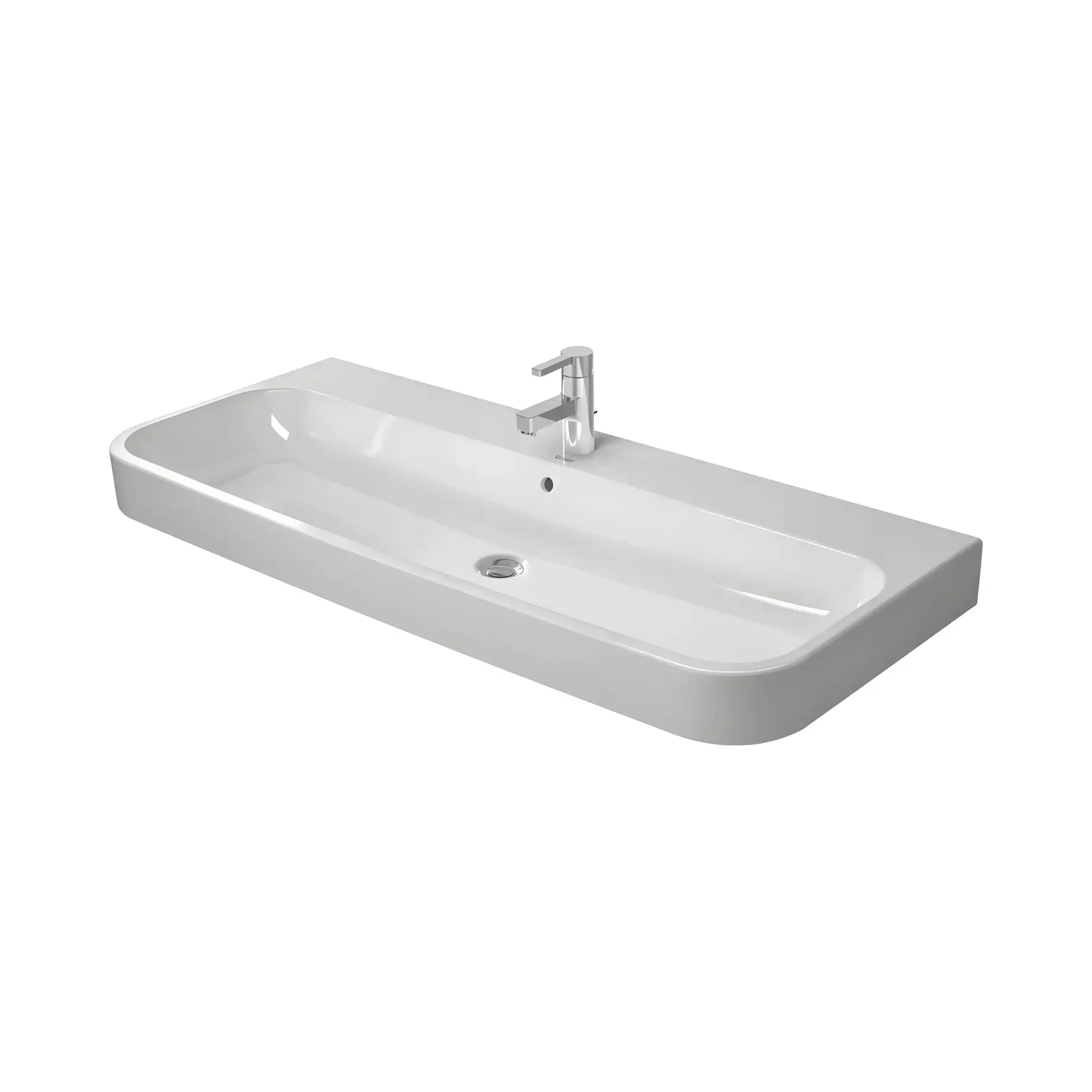 Умивальник Happy D.2 Duravit 2318120060 Alpine White 120 х 50.5 см — вид на білому тлі