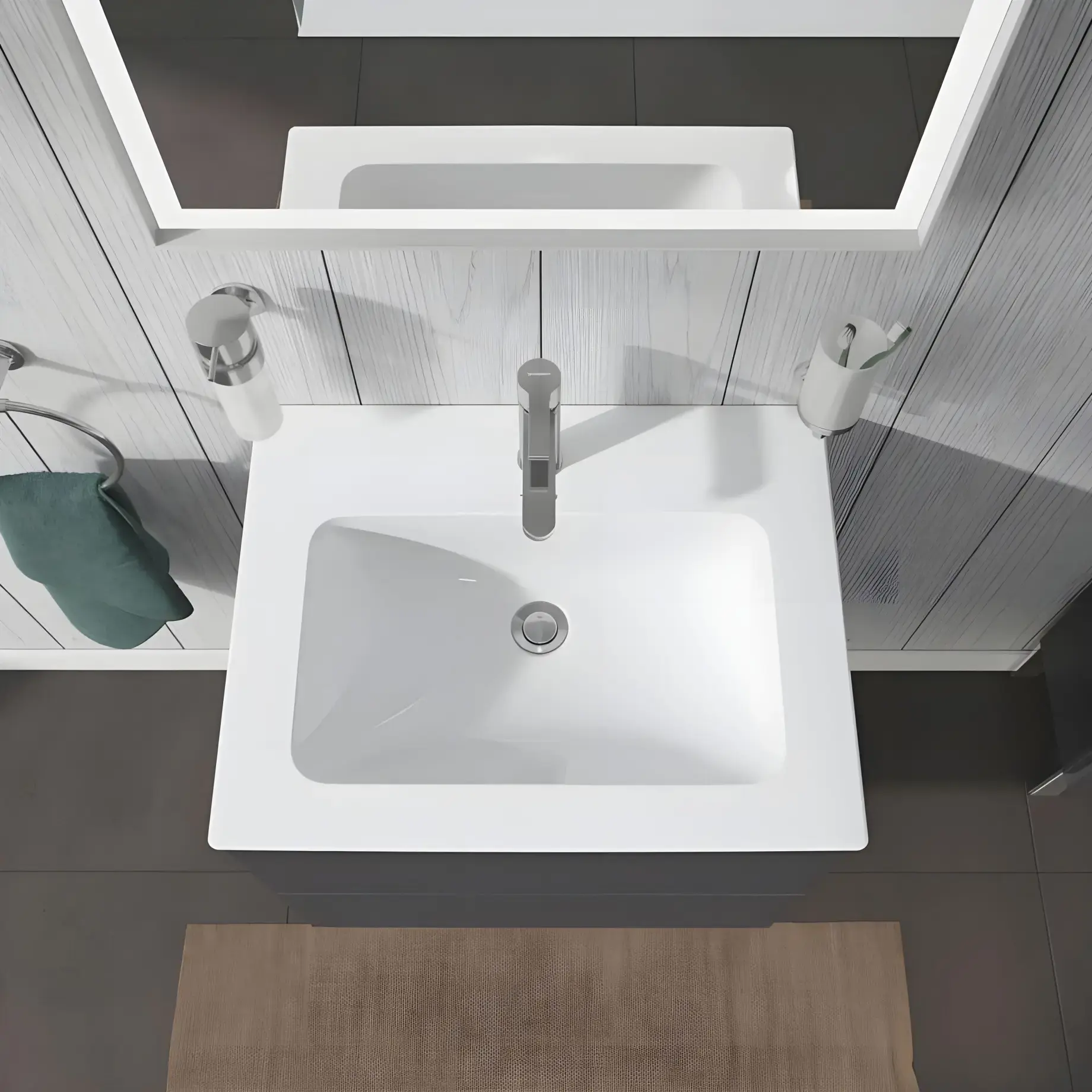 Умивальник ME by Starck Duravit 2336630000 — вид ззаду