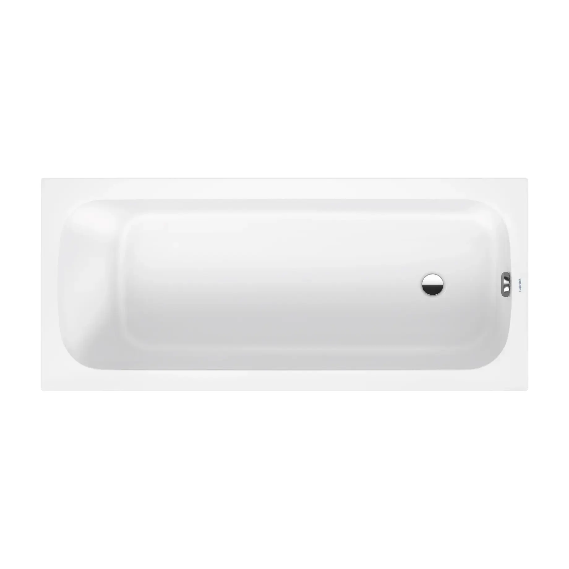 Ванна Qatego Duravit 700610000000000 Alpine White 160 х 70 см — вид на білому тлі