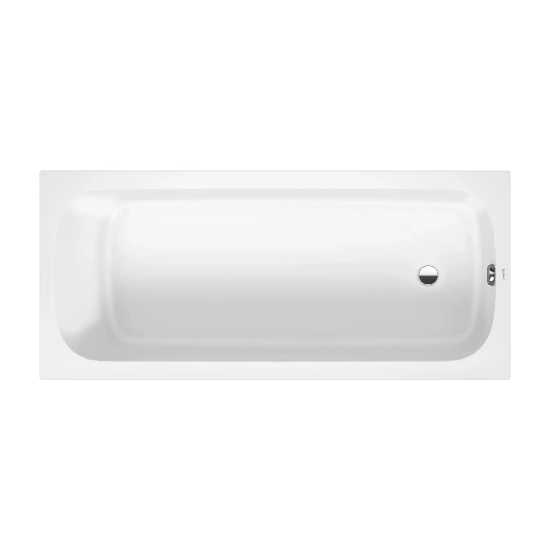 Ванна Qatego Duravit 700613000000000 Alpine White 180 х 80 см — вид на білому тлі