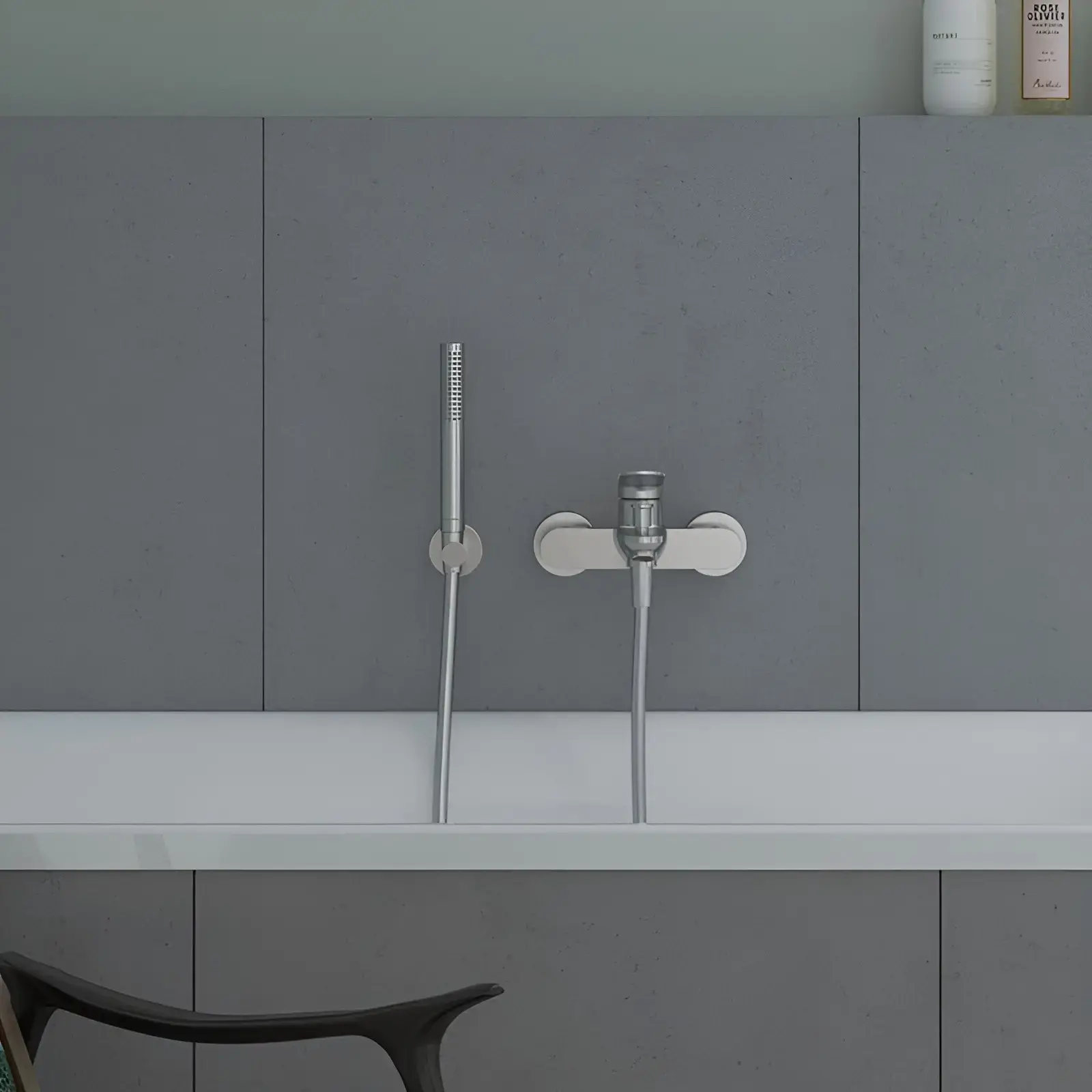 Ручний душ 1jet MinusFlow Виробник UV0642001070 Stainless Steel Brushed — вид спереду