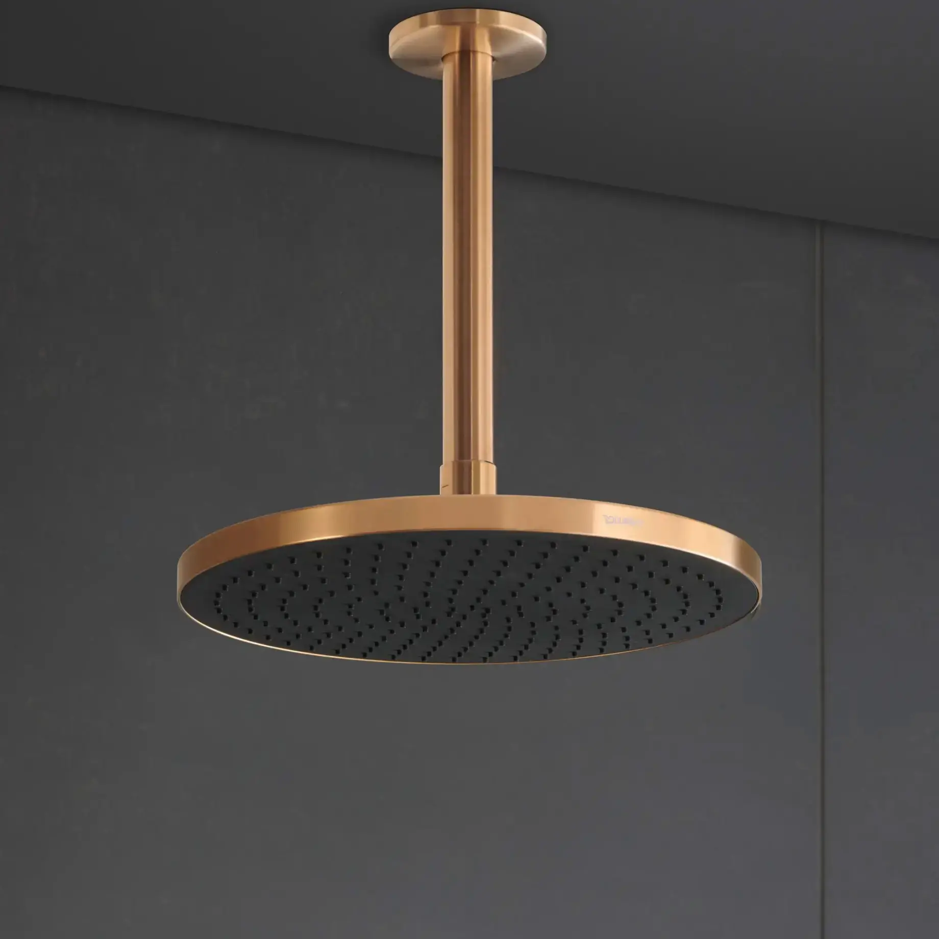 Верхній душ 1jet 230 MinusFlow Виробник UV0662017004 Brushed Bronze Ø23 см — вид спереду
