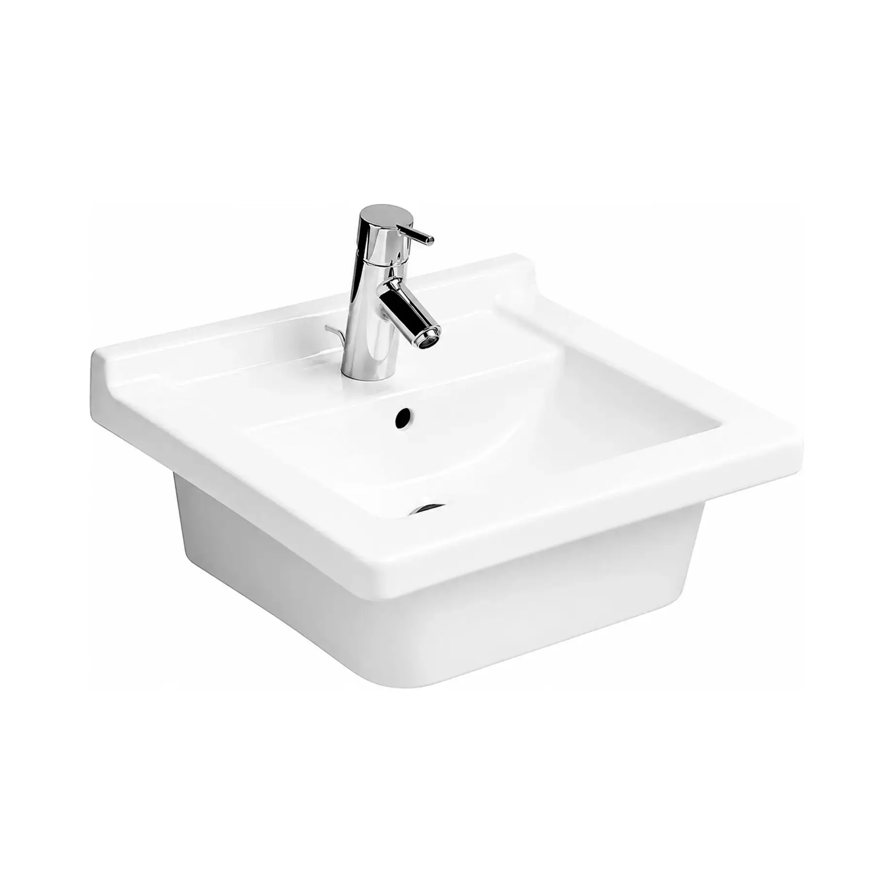 Умивальник Starck 3 Duravit 0303480000 Alpine White 48 х 46.5 см — вид на білому тлі