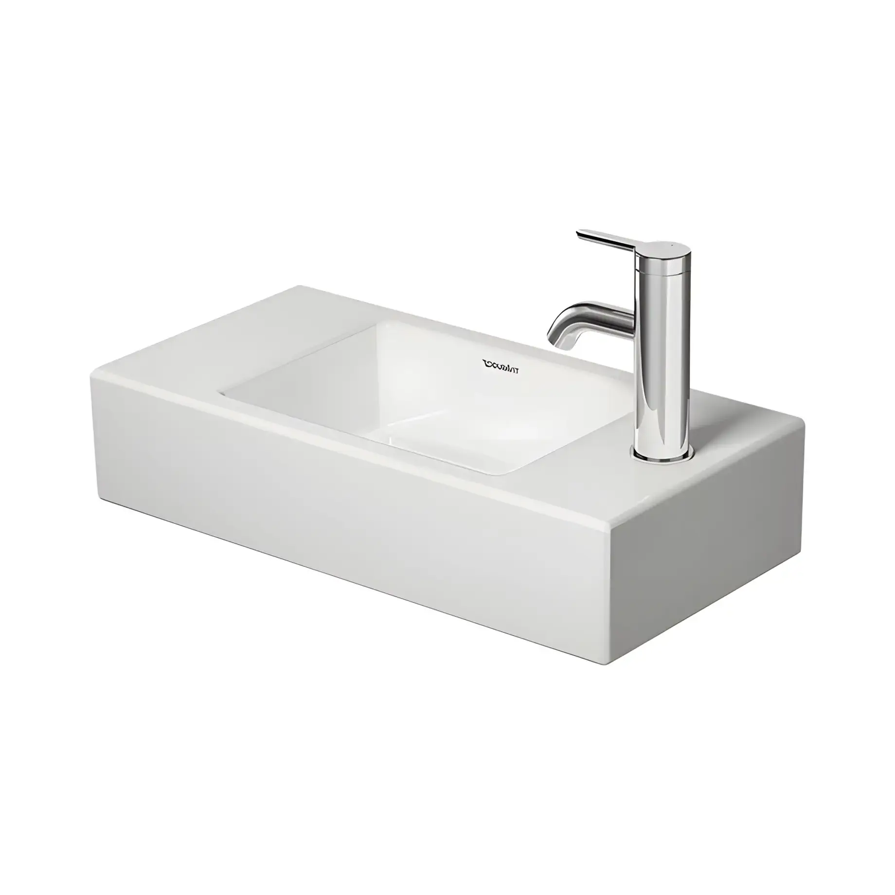 Умивальник Vero Air Duravit 0724500008 Alpine White 50 х 25 см — вид на білому тлі