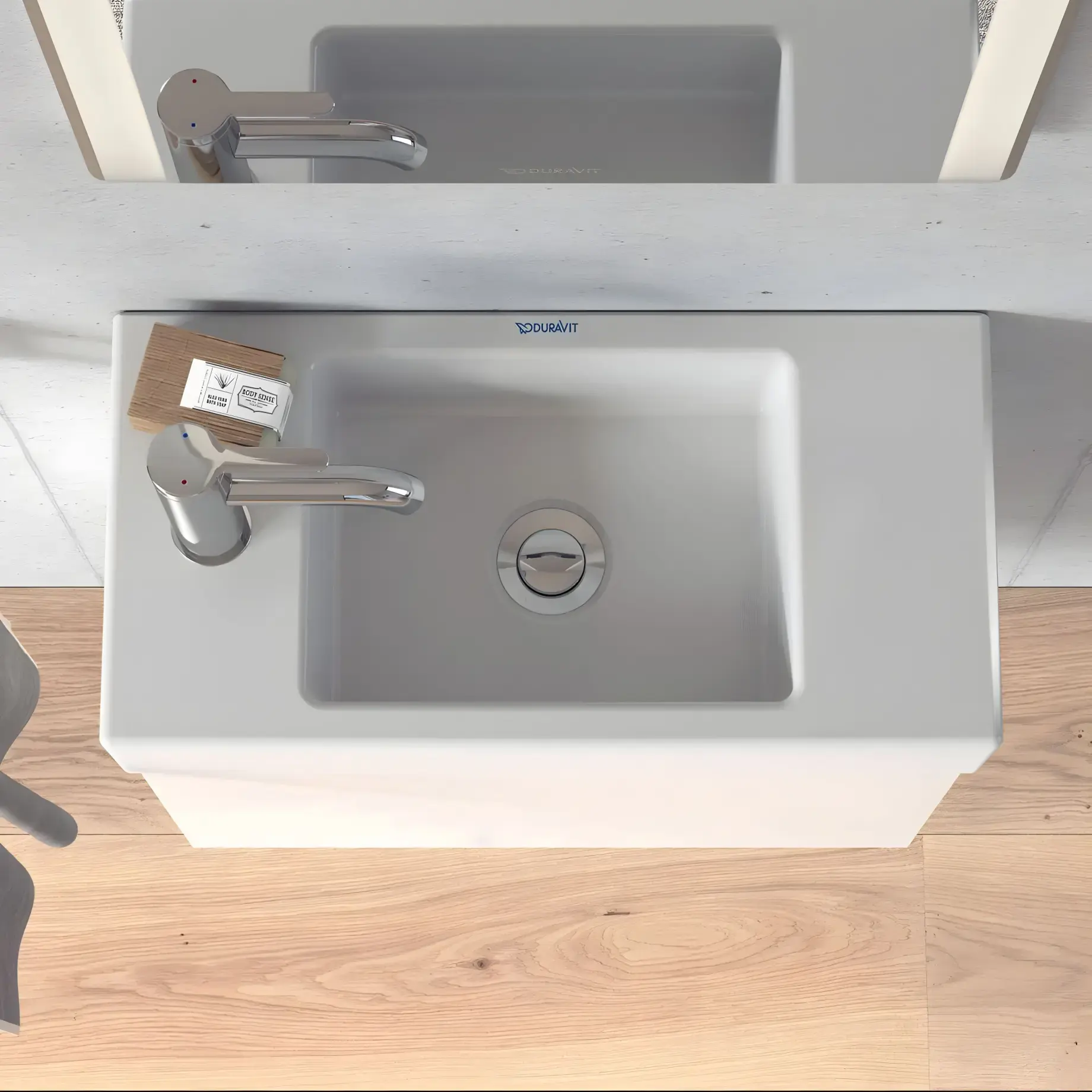 Умивальник Vero Air Duravit 0724500009 — бічний ракурс
