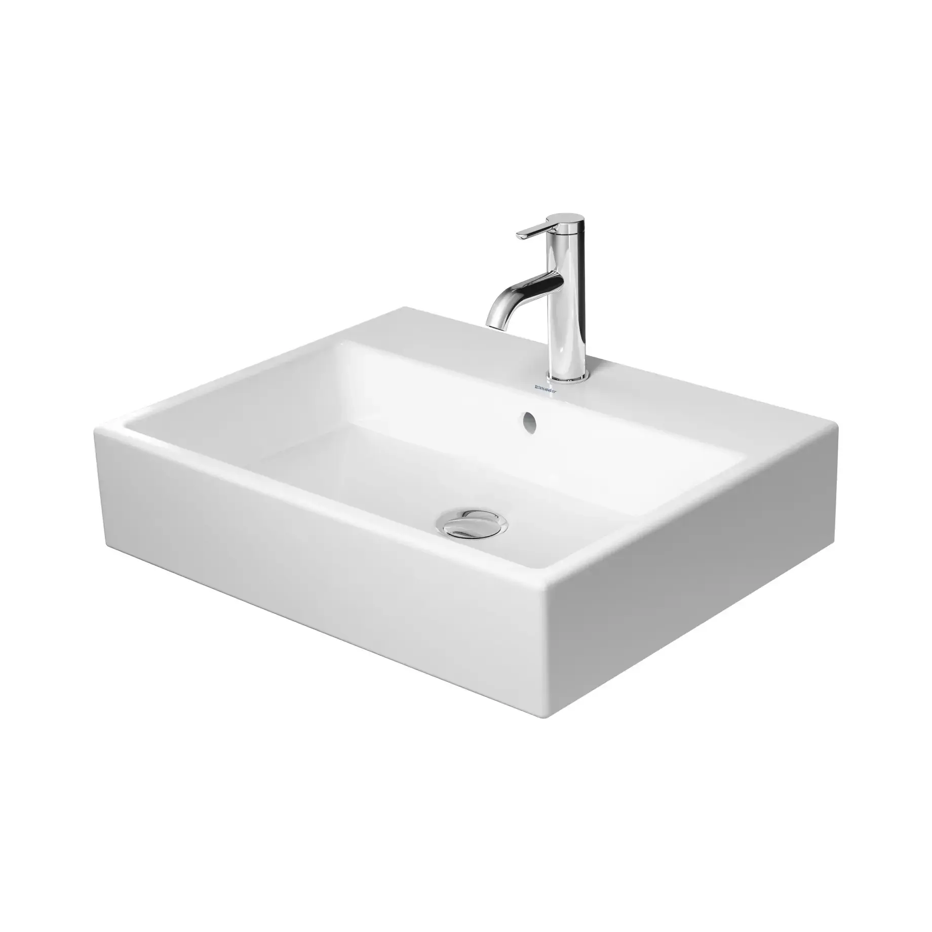 Умивальник Vero Air Duravit 2350600000 Alpine White 60 х 47 см — вид на білому тлі