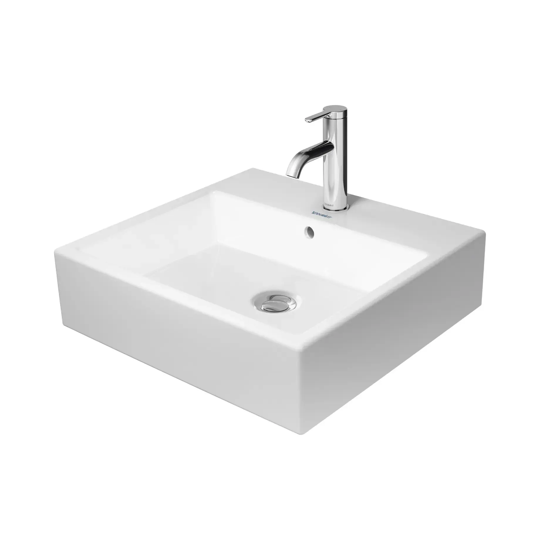 Умивальник Vero Air Duravit 2352500000 Alpine White 50 х 47 см — вид на білому тлі