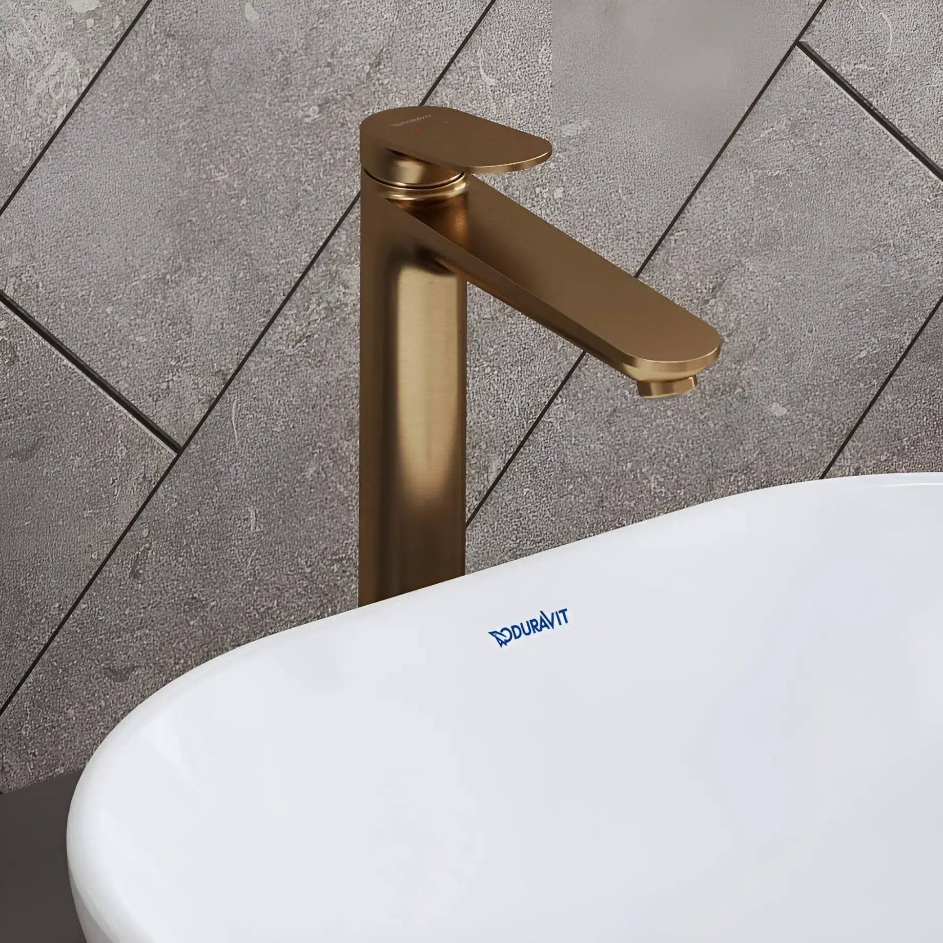 Смеситель для умывальника Wave S Производитель WA10400020041 Brushed Bronze — вид спереди