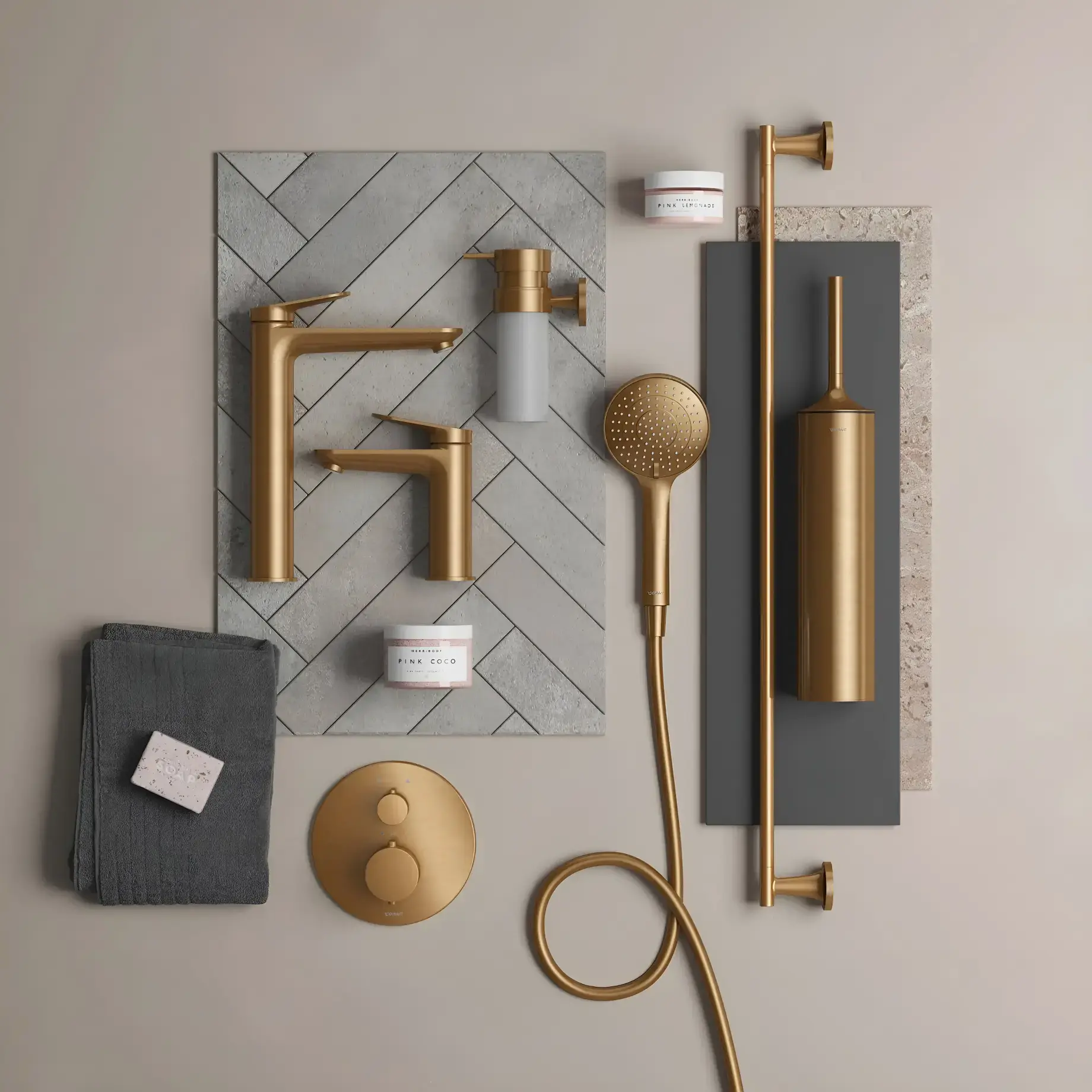 Смеситель для умывальника Wave S Производитель WA10400020041 Brushed Bronze — вид сзади