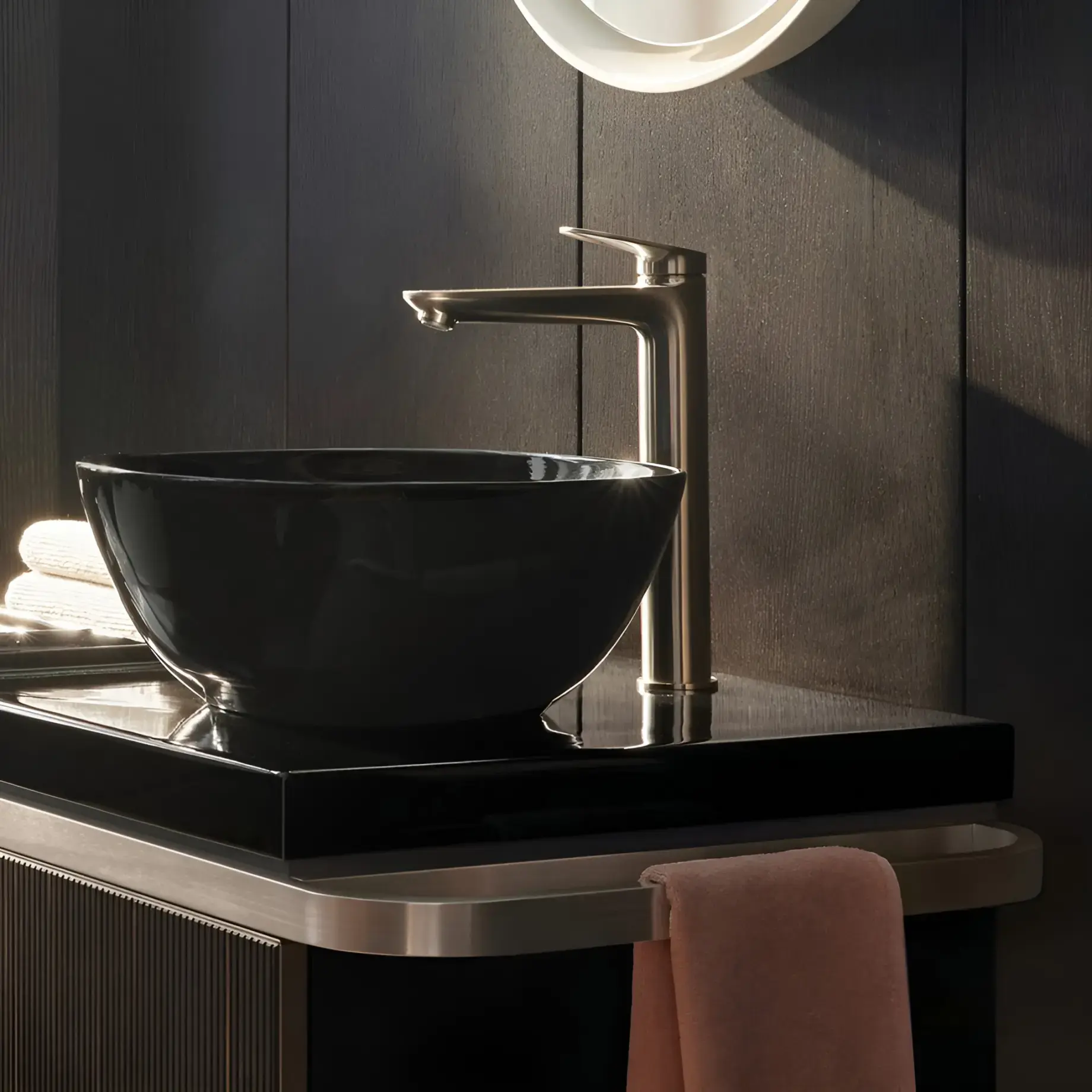 Смеситель для умывальника Wave XL Производитель WA10400020701 Stainless Steel Brushed — вид спереди