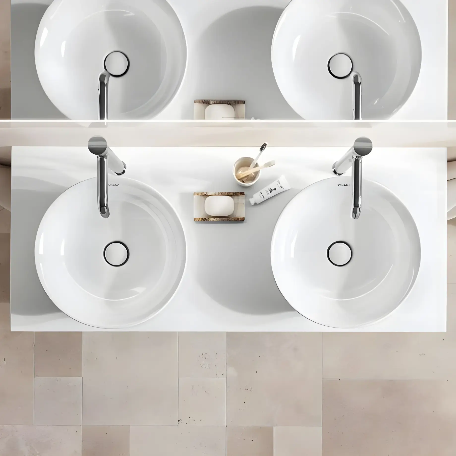 Умивальник White Tulip Duravit 2362430079 — вид ззаду