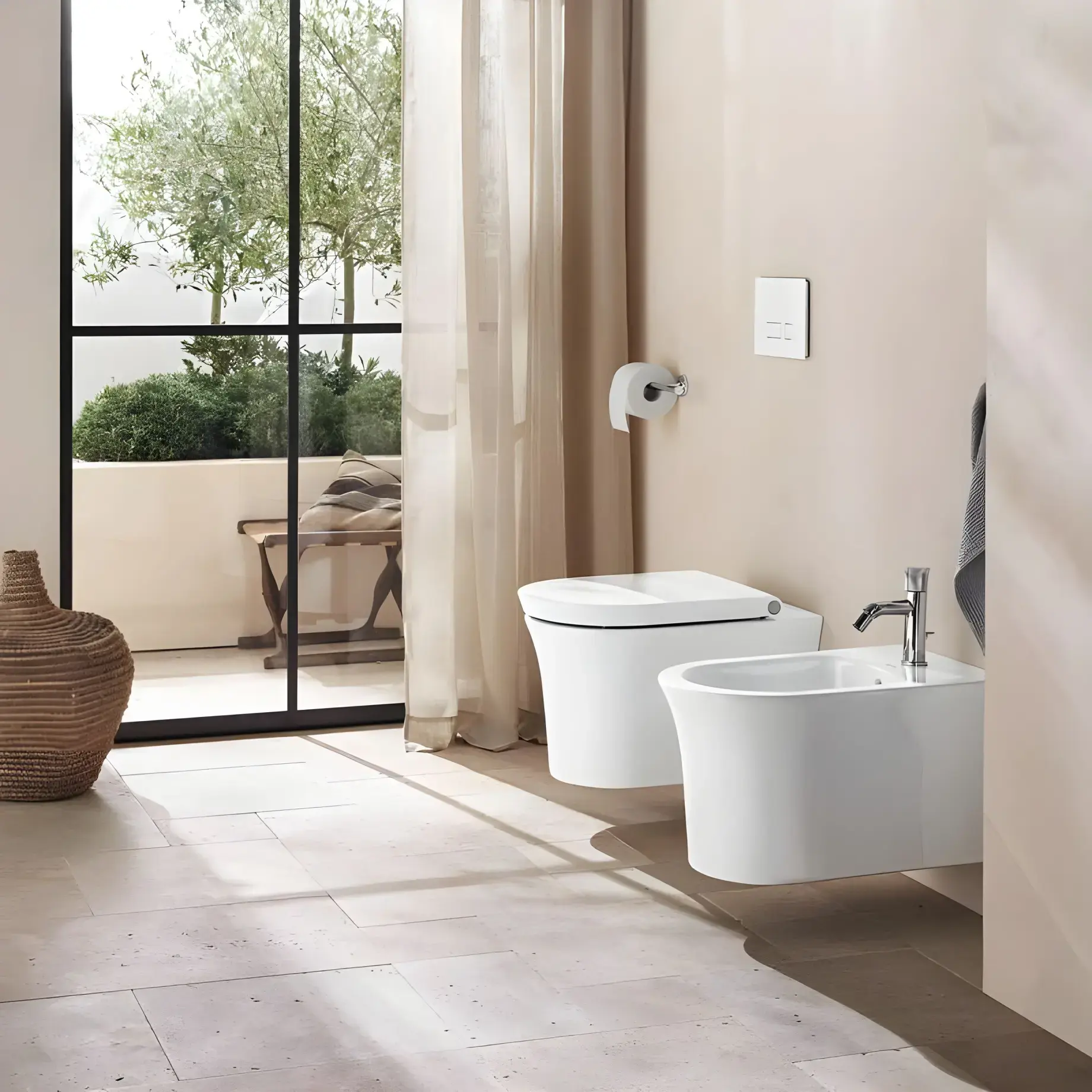 Унітаз підвісний White Tulip Duravit 2576092000 + 0027090000 — вид ззаду