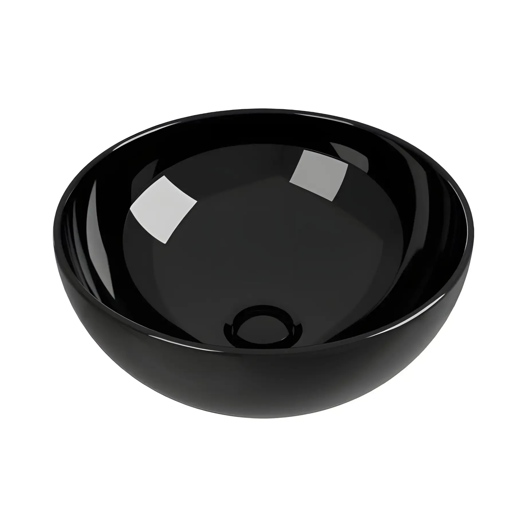 Умивальник App Flaminia AP40ANER Glossy Black — вид на білому тлі