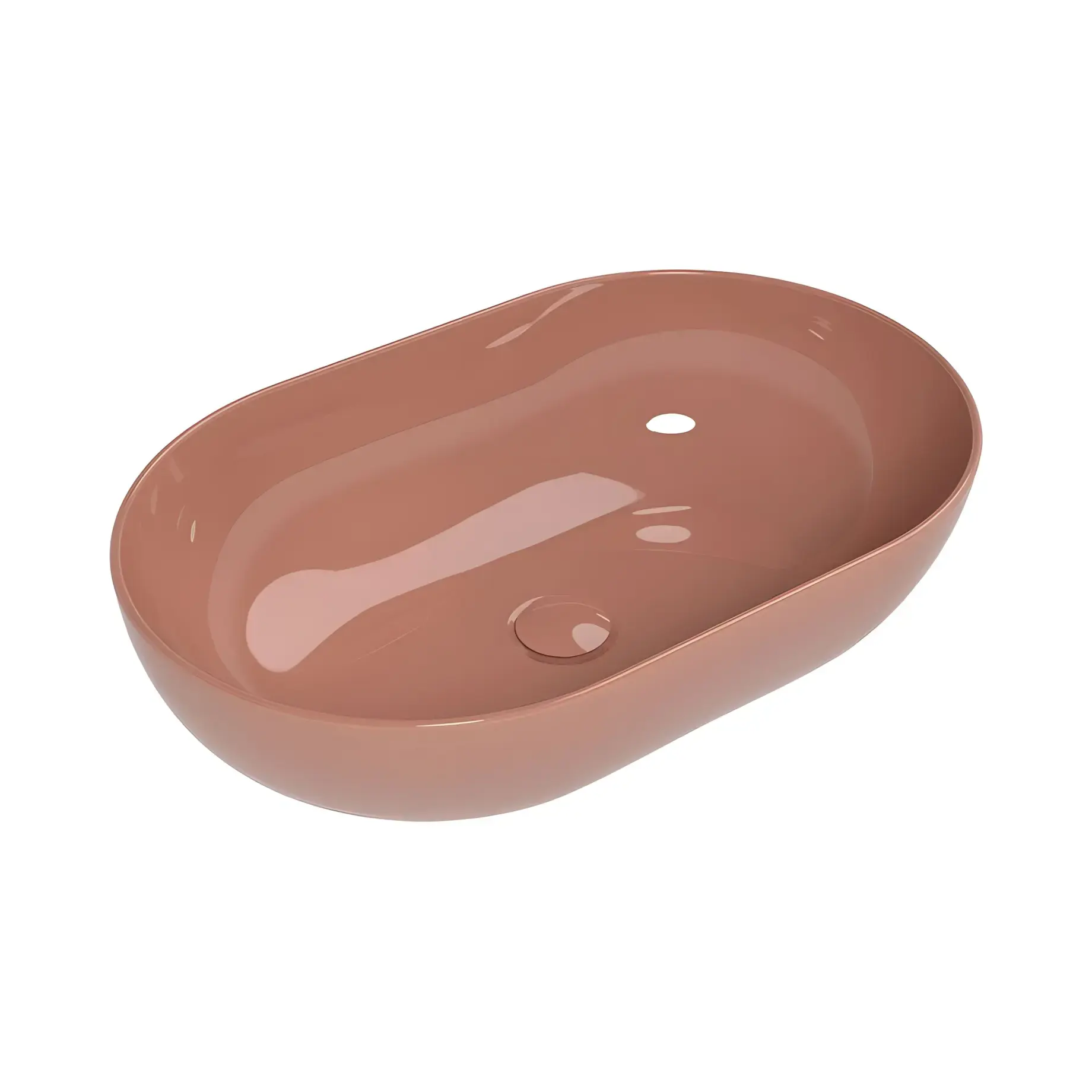 Умивальник App Flaminia AP62ATC Glossy Terracotta — вид на білому тлі