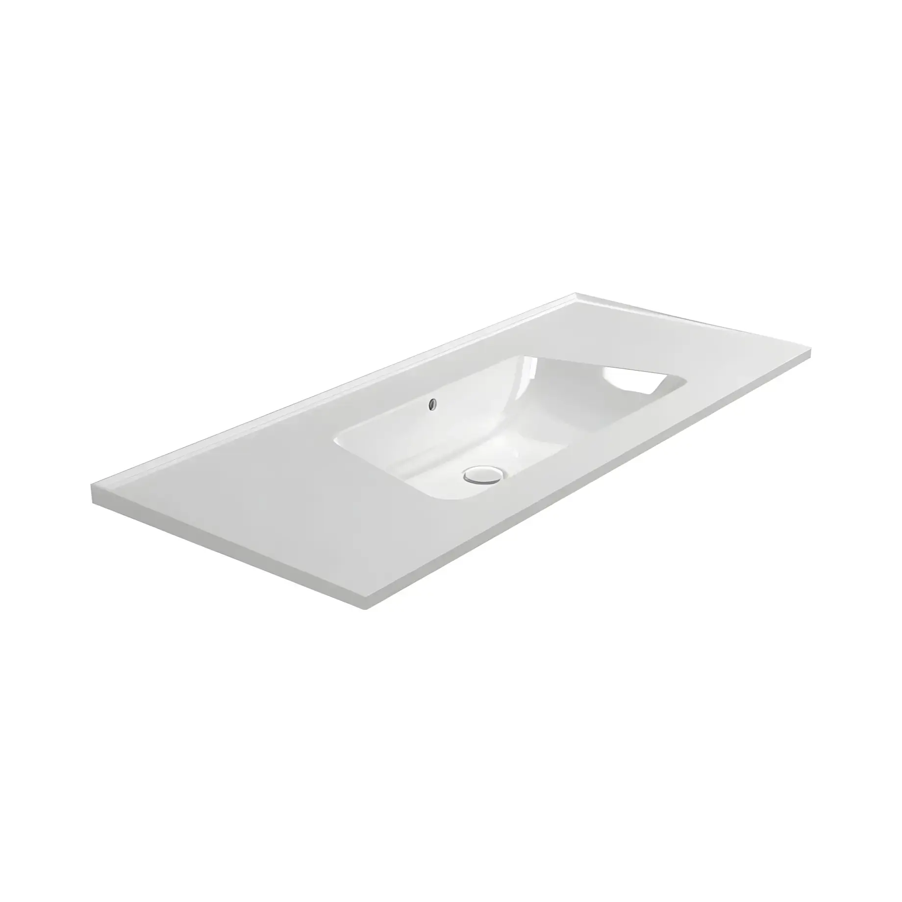 Умивальник Bloom Flaminia BM120L Glossy White 120 х 51.5 см — вид на білому тлі