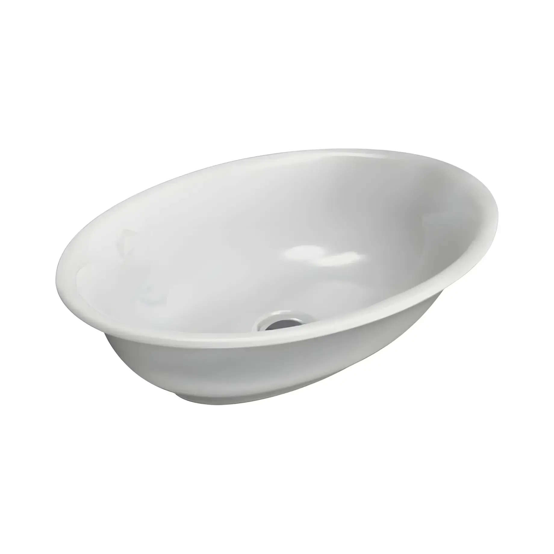 Умивальник Boll Flaminia BL56L Glossy White 56 х 40 см — вид на білому тлі