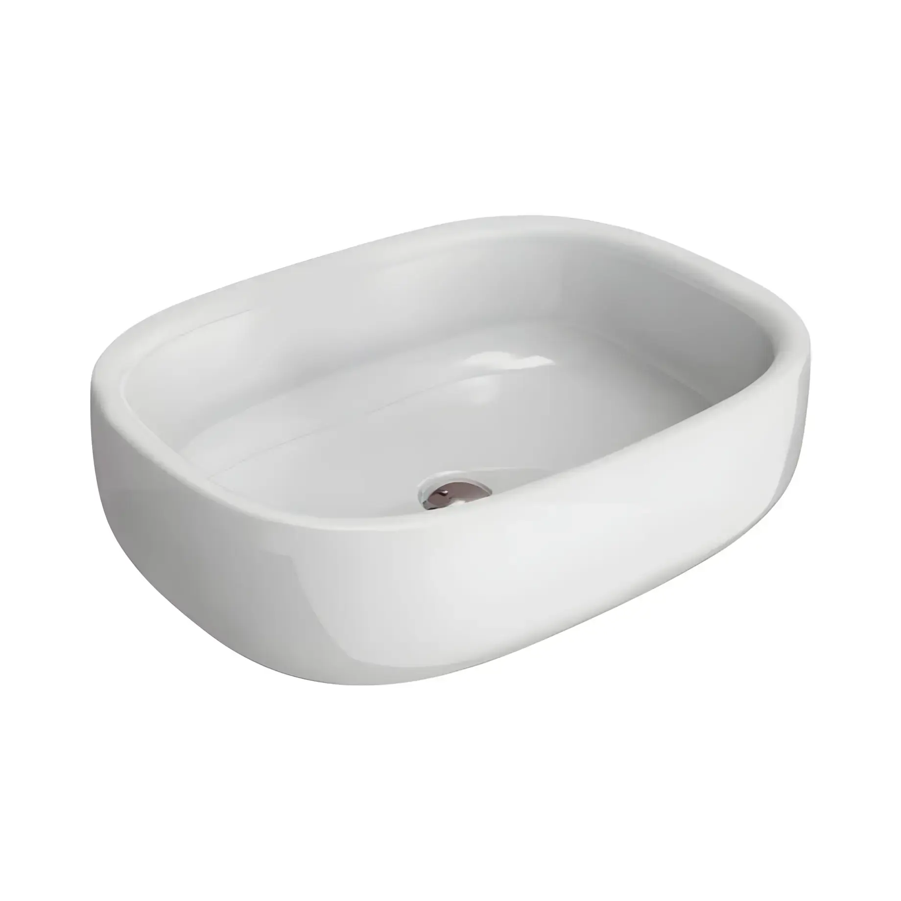 Умивальник Bonola Flaminia BN60A Glossy White 62 х 48 см — вид на білому тлі