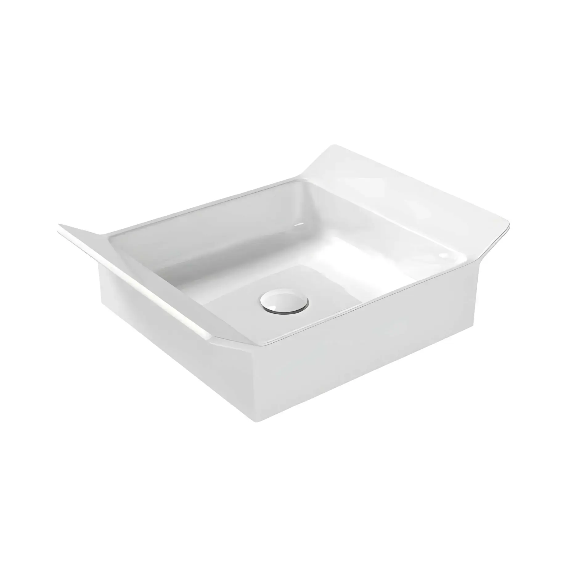 Умивальник Box Flaminia BX40A Glossy White 52.5 х 40 см — вид на білому тлі