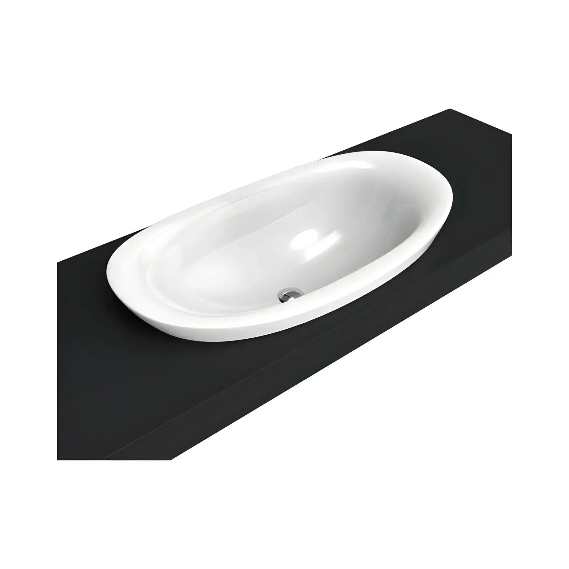 Умивальник IO Flaminia IO4290 Glossy White 90 х 48 см — вид на білому тлі