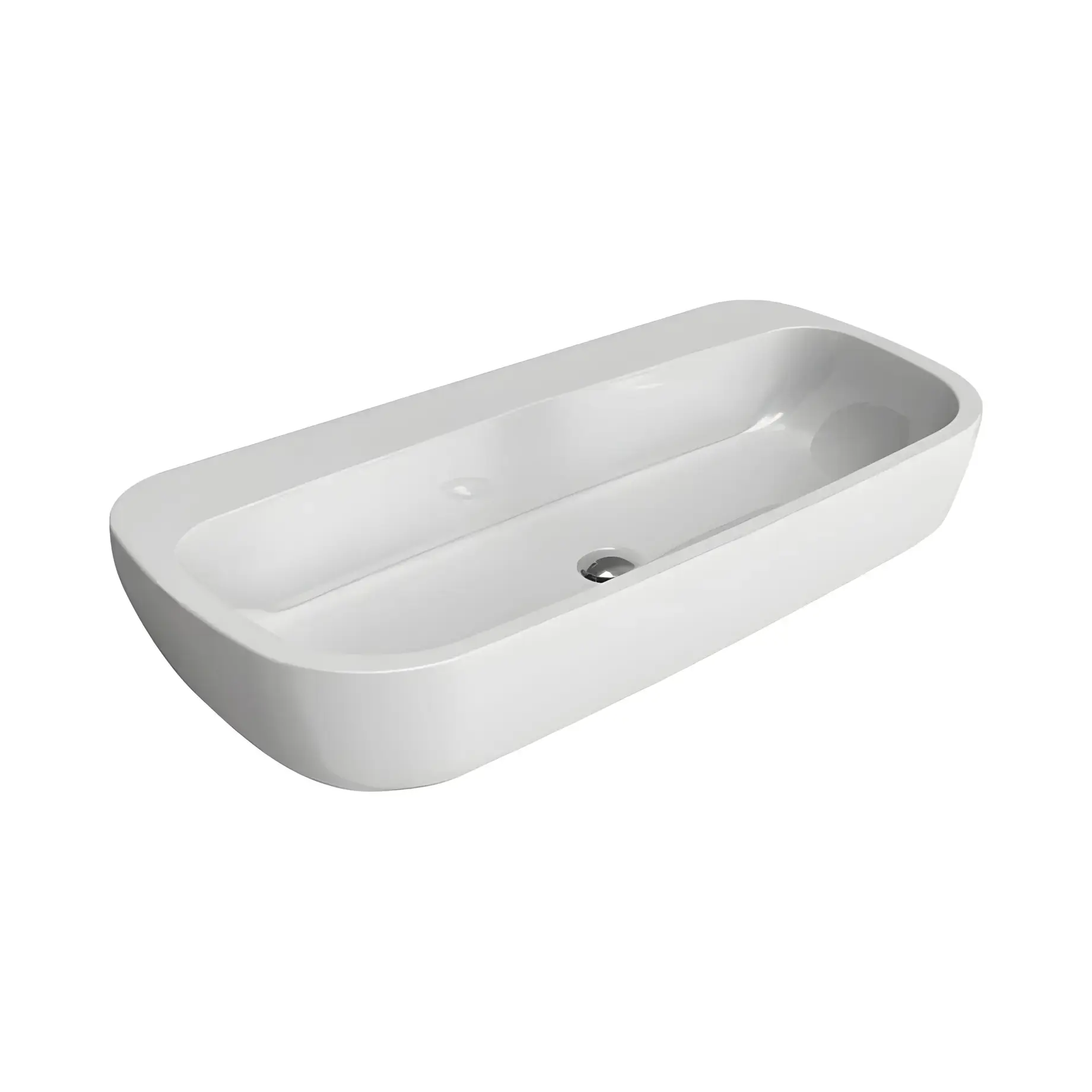 Умивальник Mono Flaminia MN100L Glossy White 100 х 48 см — вид на білому тлі