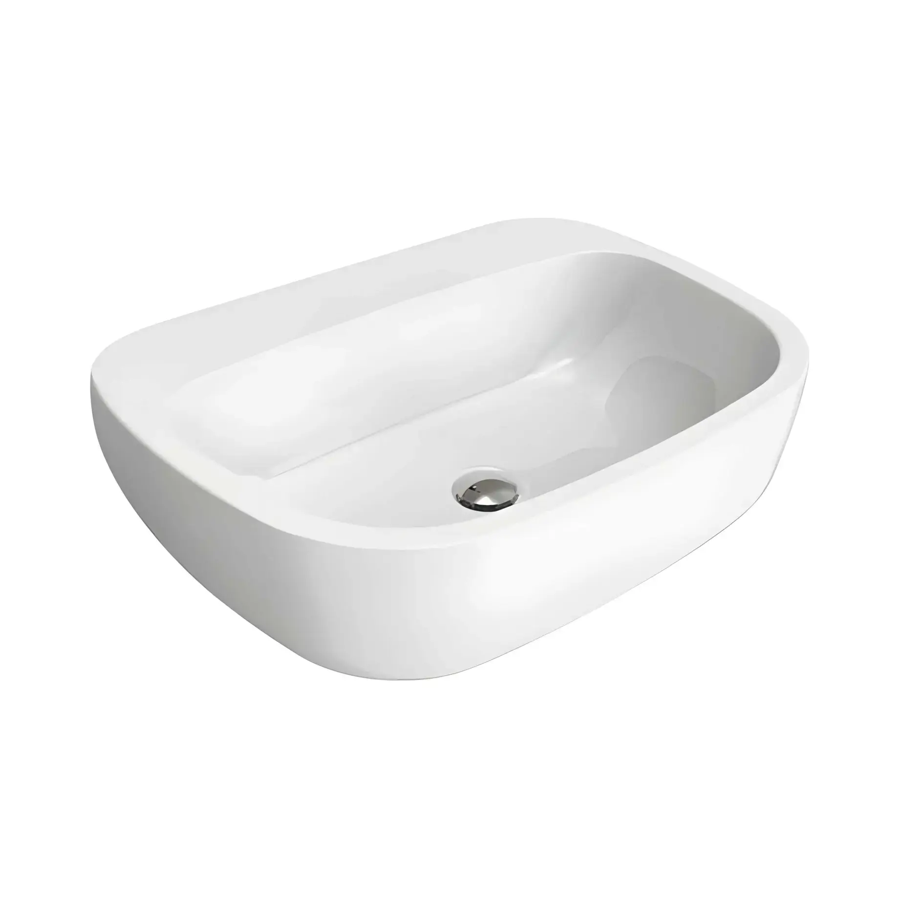 Умивальник Mono Flaminia MN64L Glossy White 64 х 48 см — вид на білому тлі