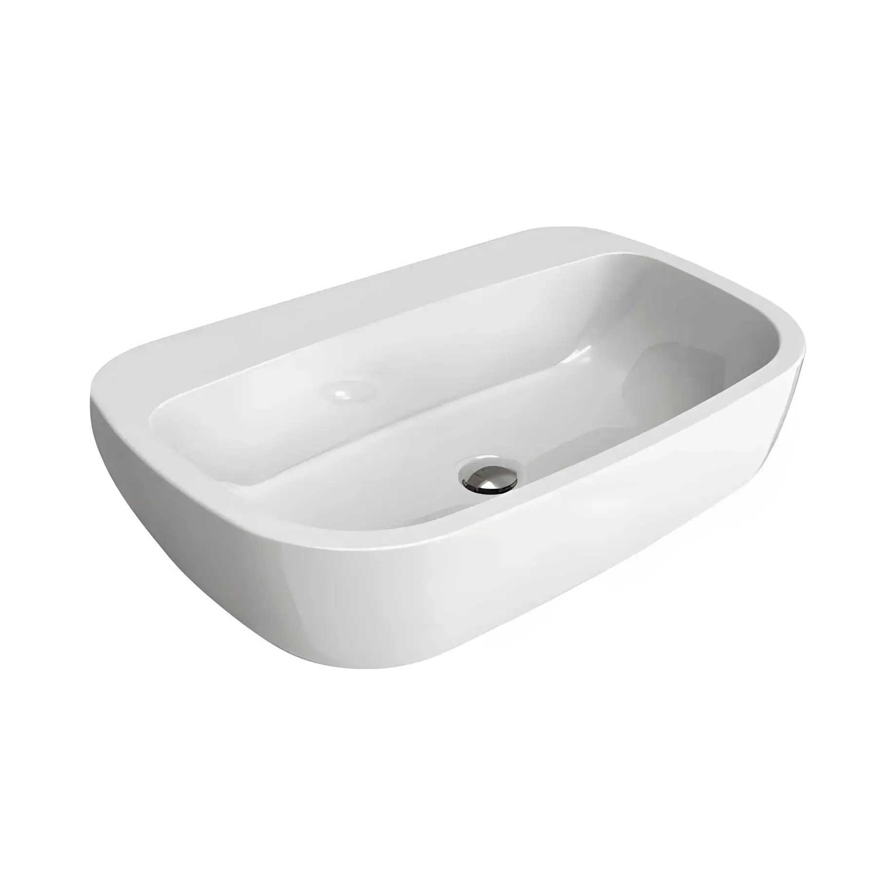 Умивальник Mono Flaminia MN74L Glossy White 74 х 48 см — вид на білому тлі