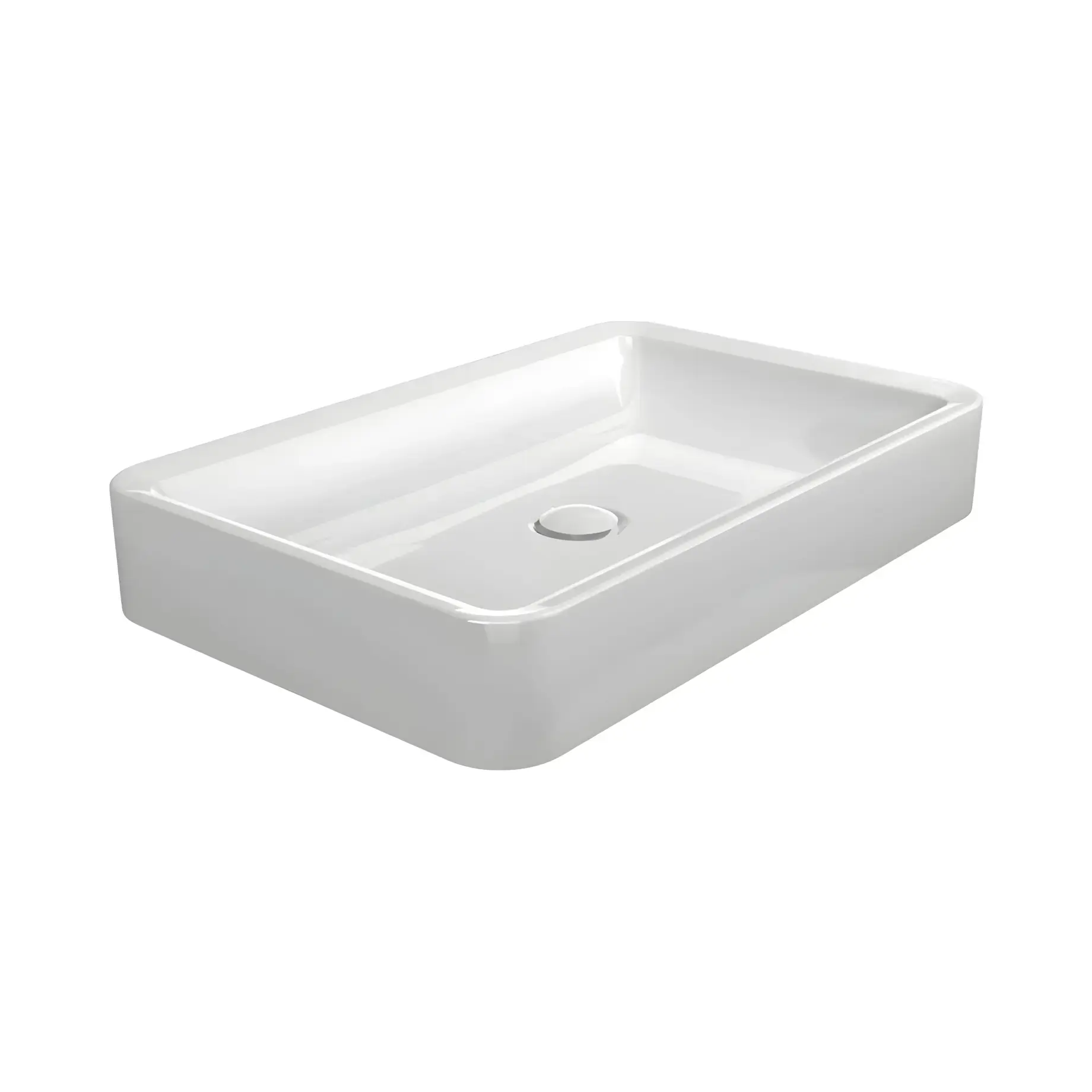 Умивальник Nile Flaminia NL62A Glossy White 62 х 40 см — вид на білому тлі