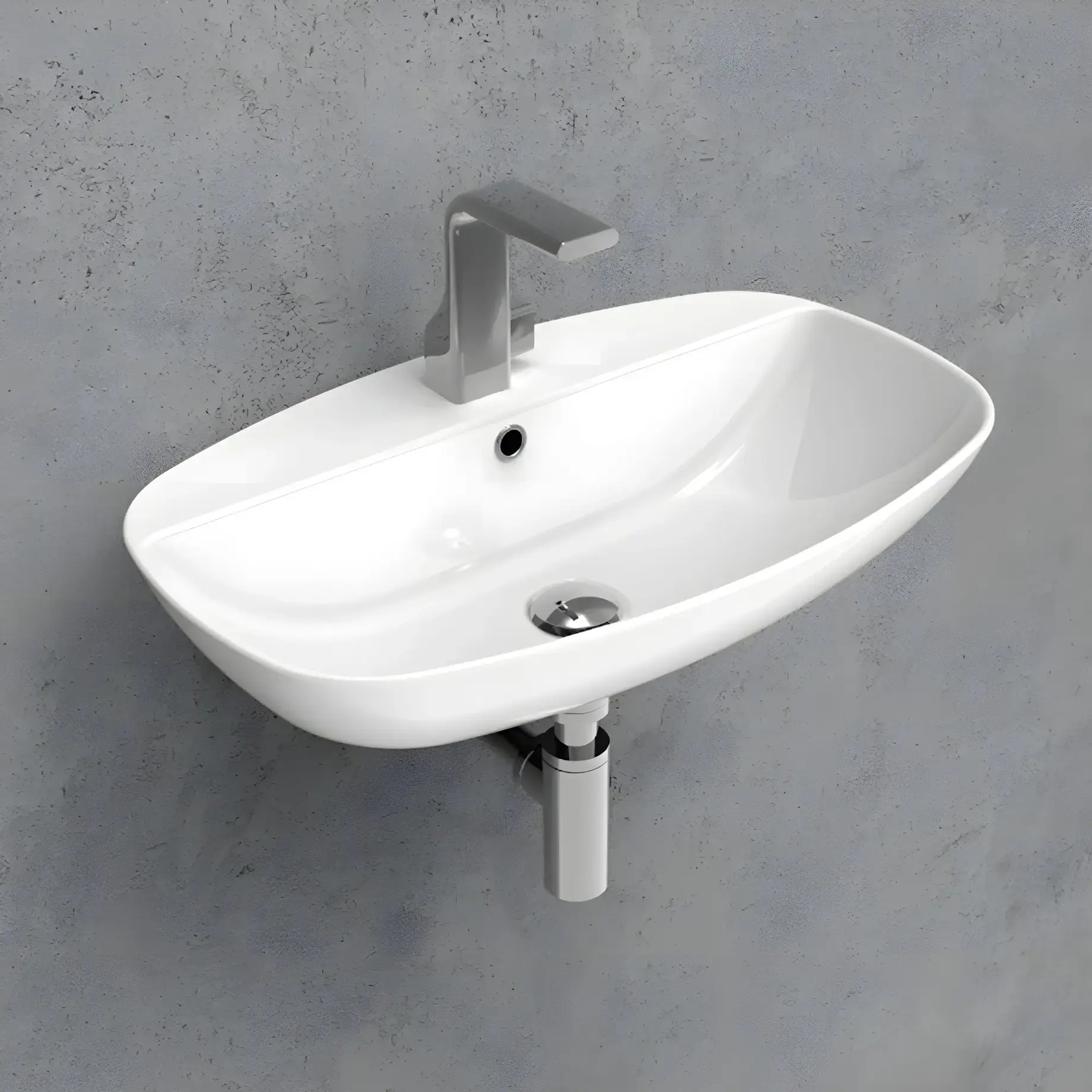 Умивальник Nuda Flaminia ND60PR — бічний ракурс