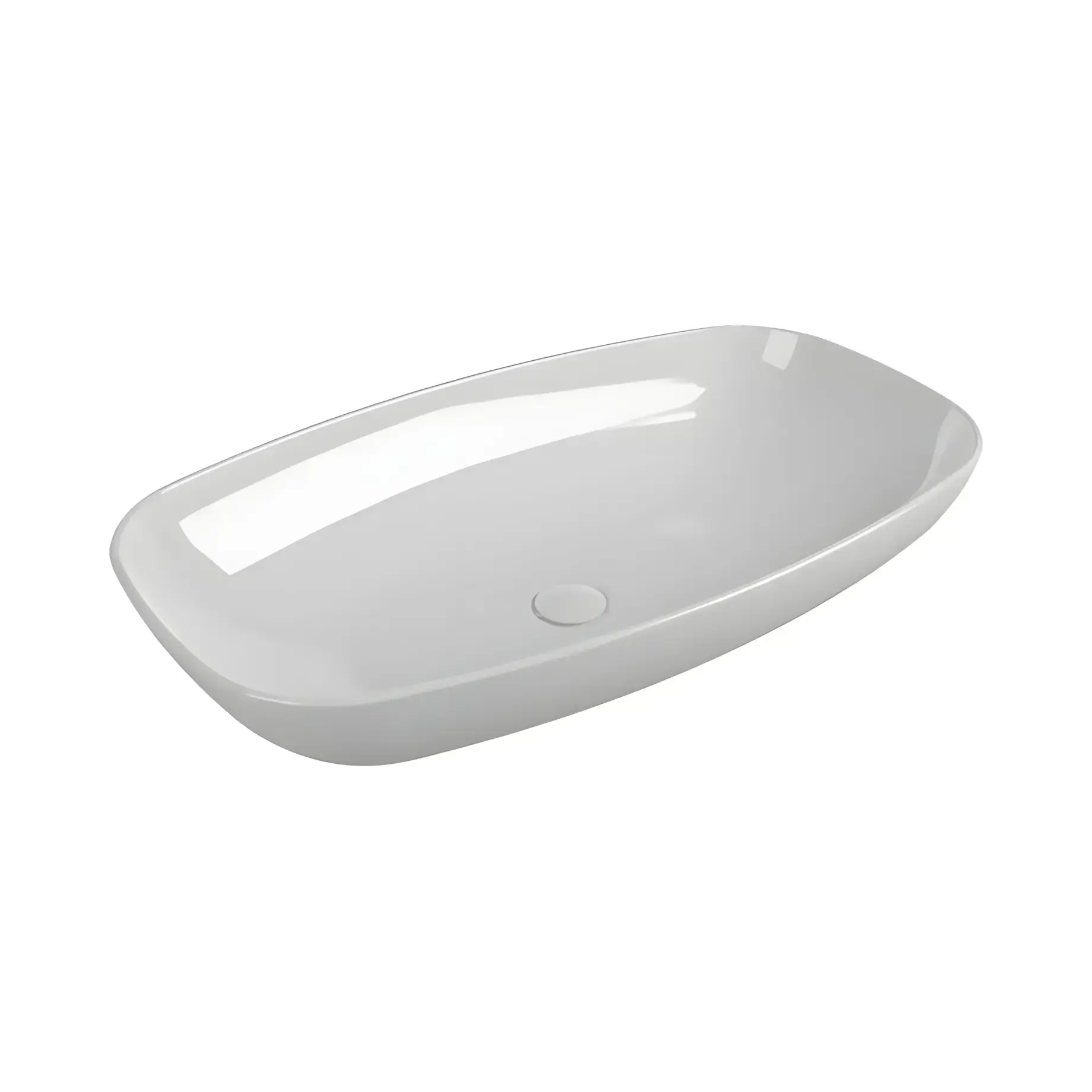 Умивальник Nuda Flaminia ND75A Glossy White 75 х 43 см — вид на білому тлі