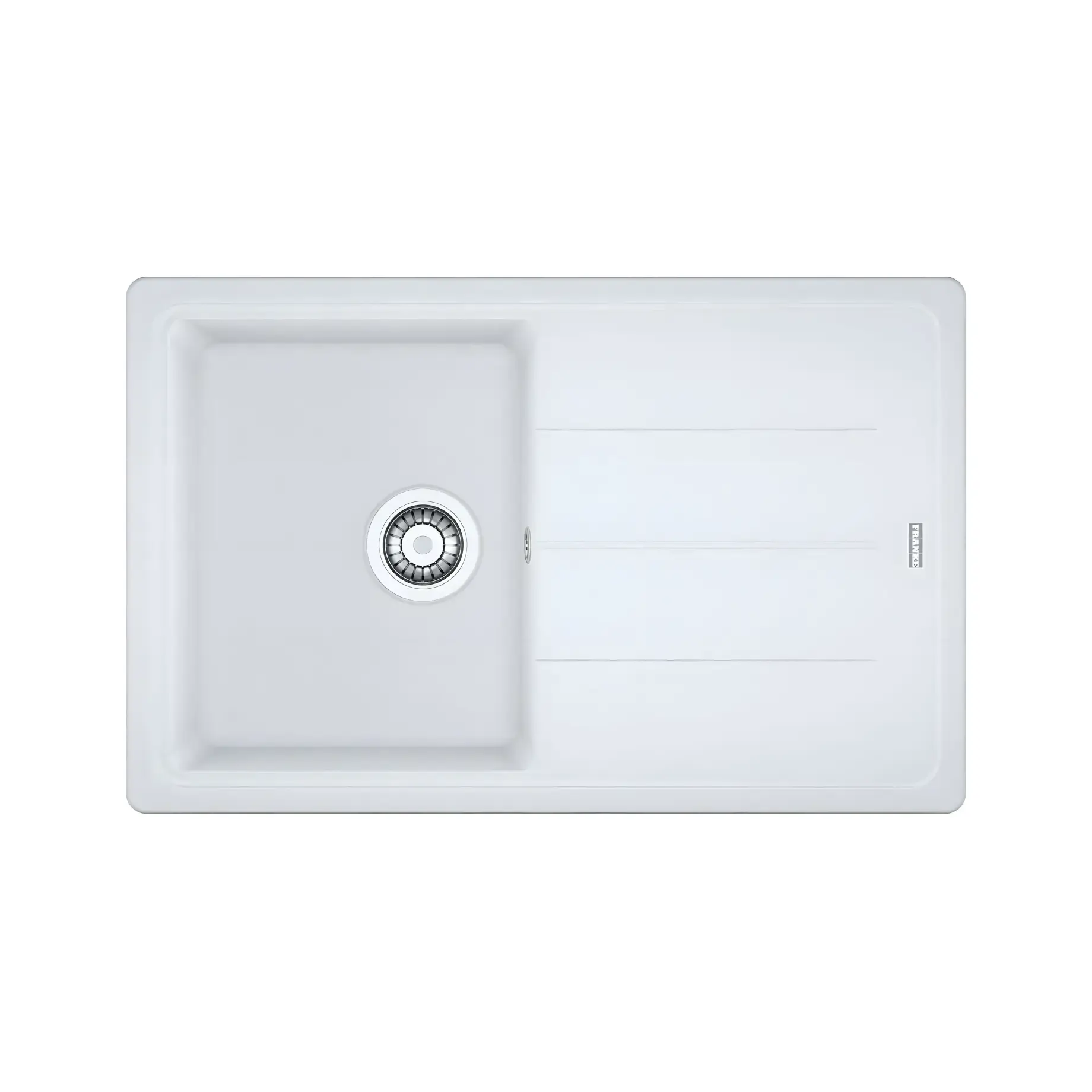 Кухонна мийка  Basis BFG 611-78 Franke 114.0258.042 White 78 x 50 см — вид на білому тлі
