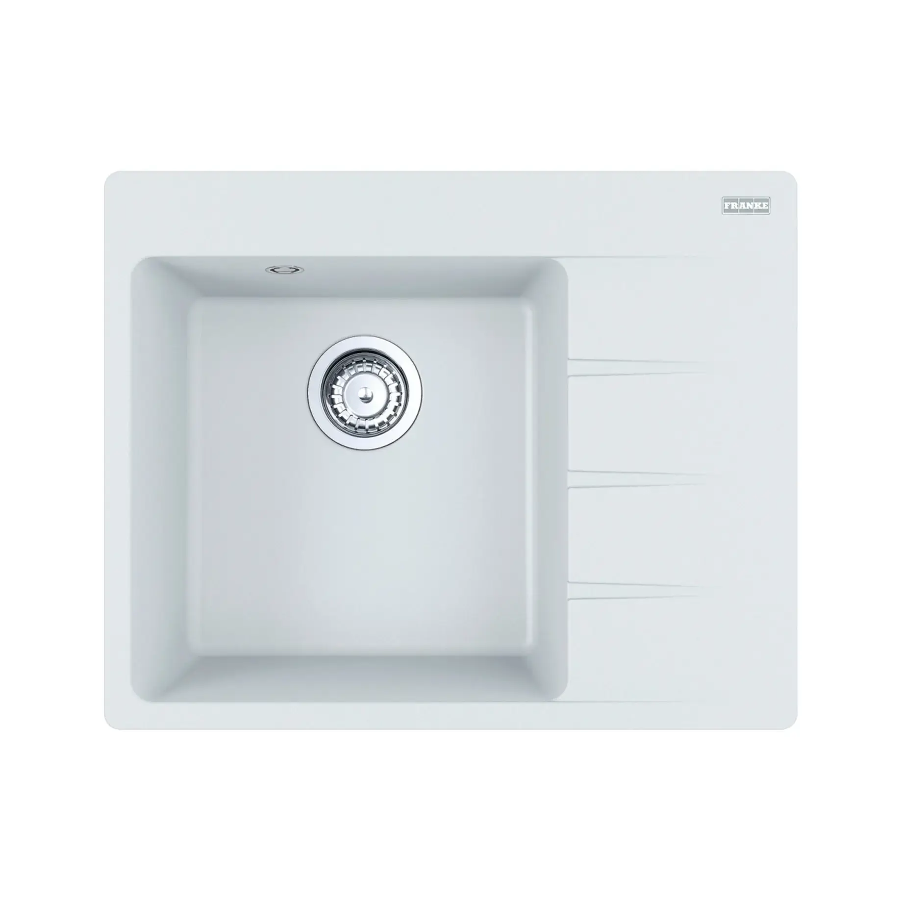 Кухонна мийка  Centro CNG 611-62 TL Franke 114.0630.457 White 62 х 50 см — вид на білому тлі