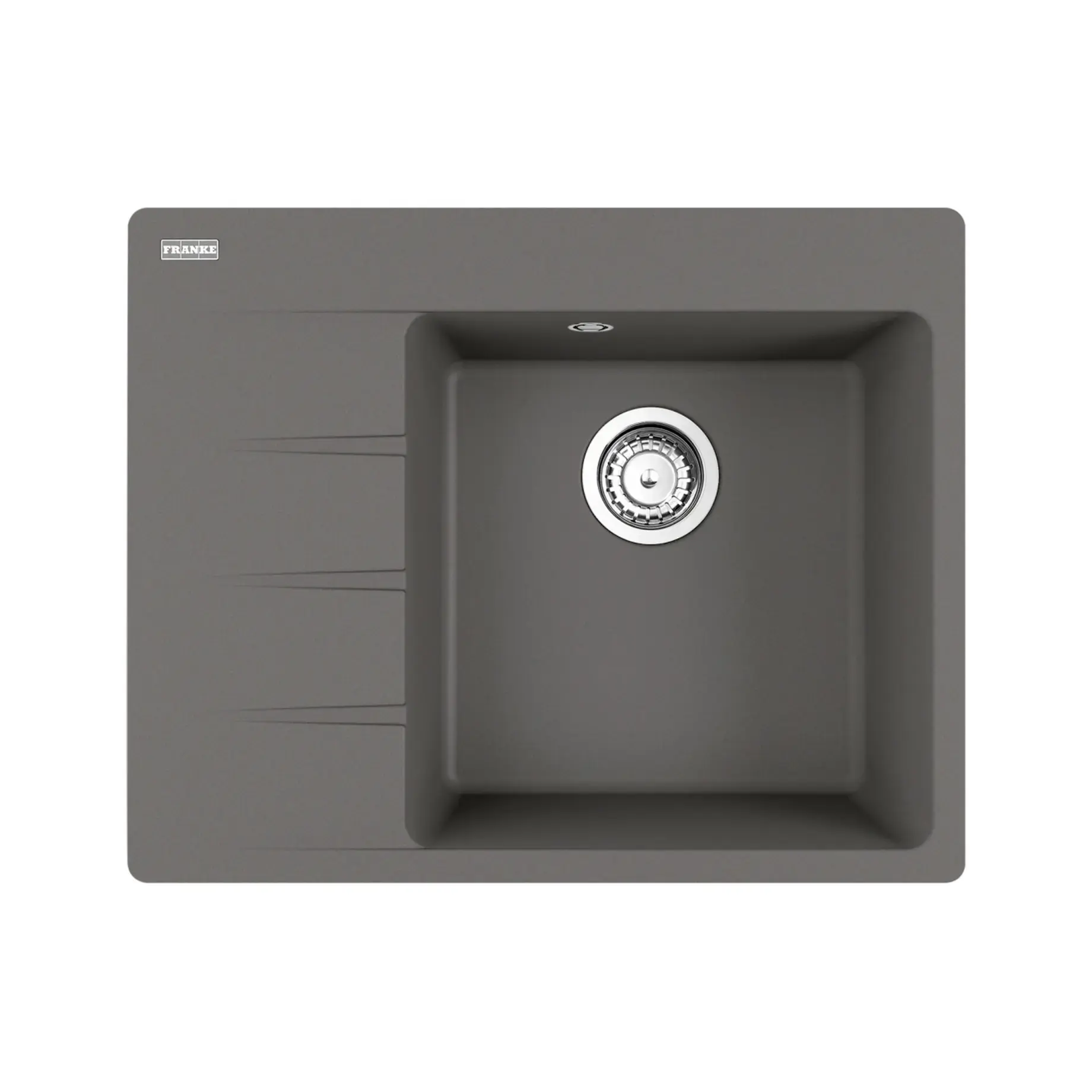 Кухонна мийка  Centro CNG 611-62 TL Franke 114.0630.461 Stone Grey — вид на білому тлі