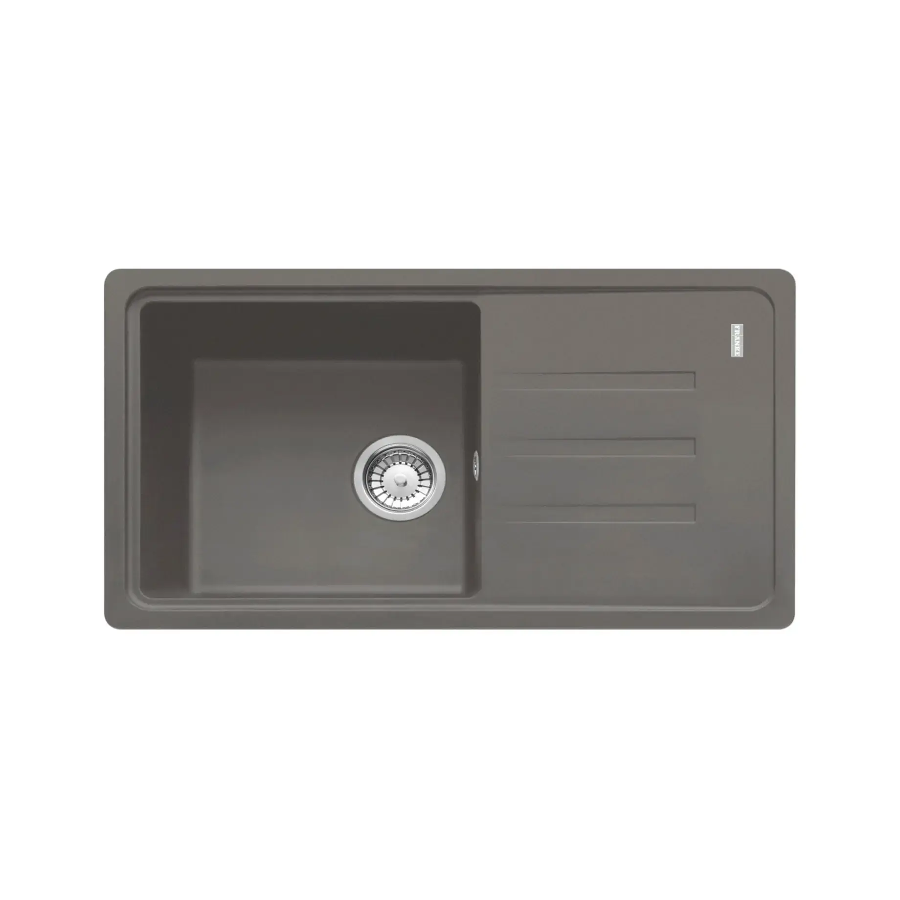 Кухонна мийка Malta BSG 611-78 Franke 114.0575.041 Stone Grey 78 x 43.5 см — вид на білому тлі