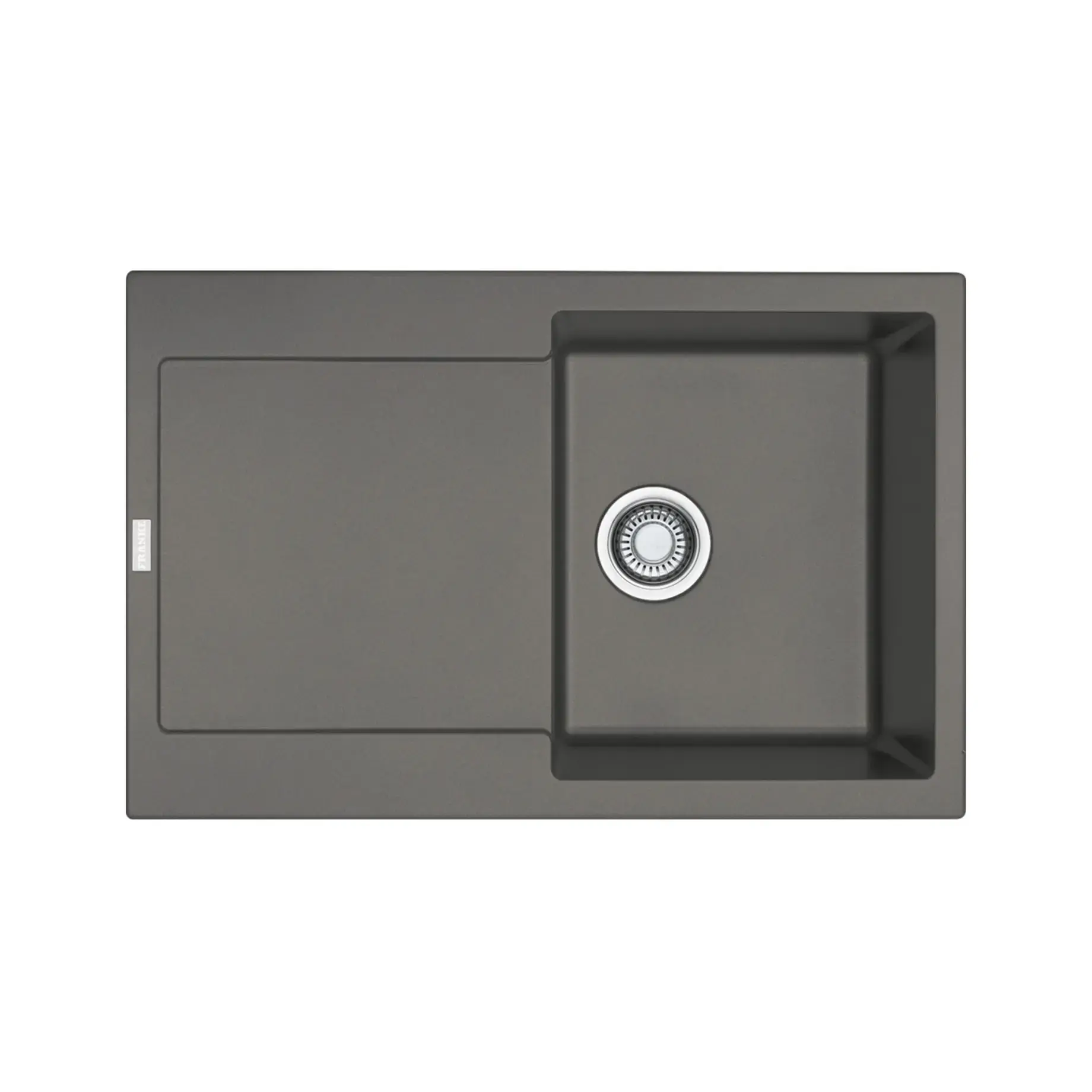 Кухонна мийка Maris MRG 611 Franke 114.0565.117 Stone Grey — вид на білому тлі