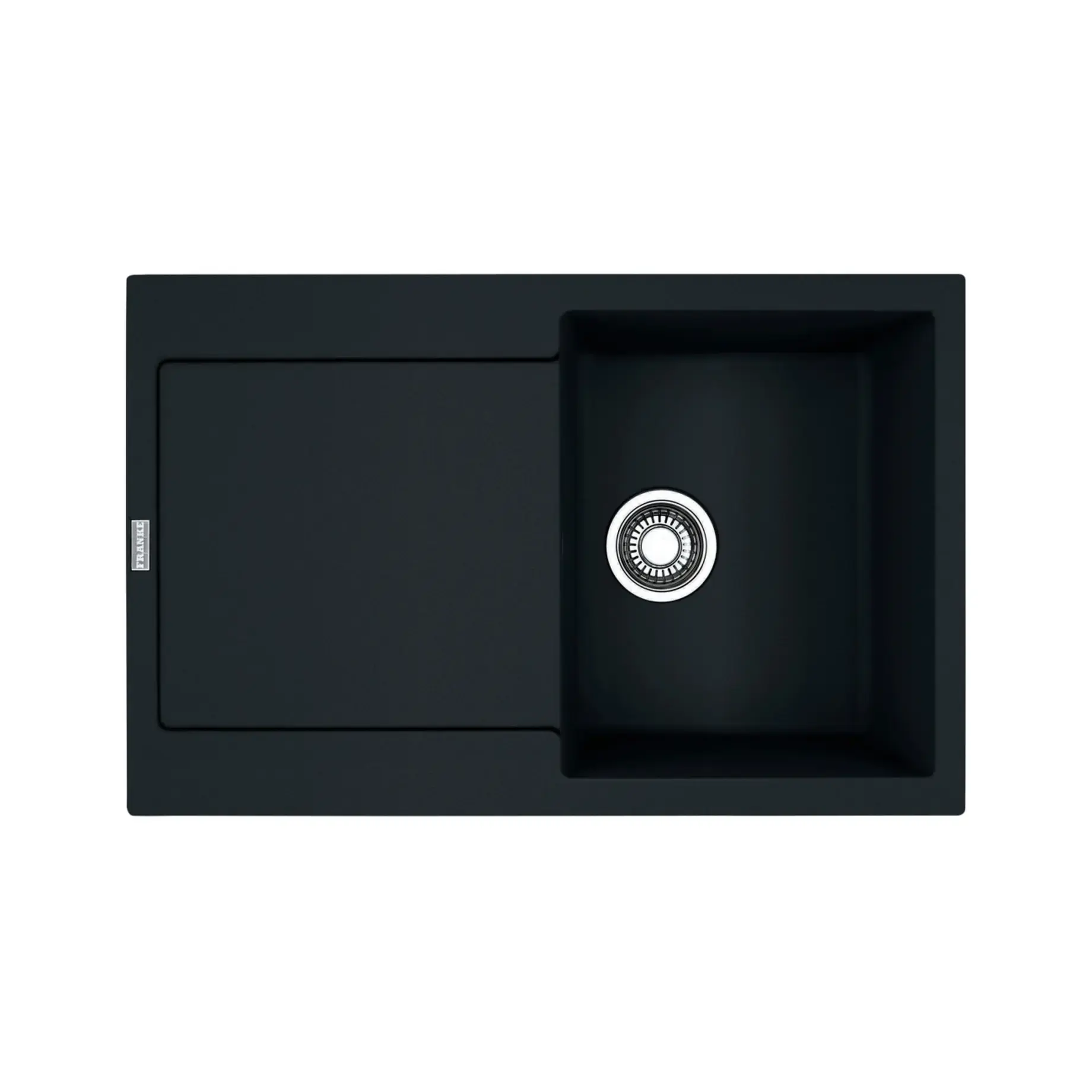 Кухонна мийка Maris MRG 611 Franke 114.0631.439 Black Matt — вид на білому тлі
